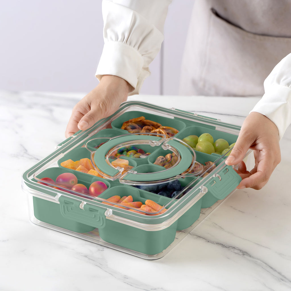 Snackle box for Kids Lunch Box and Snack Container, Sage - Image 4