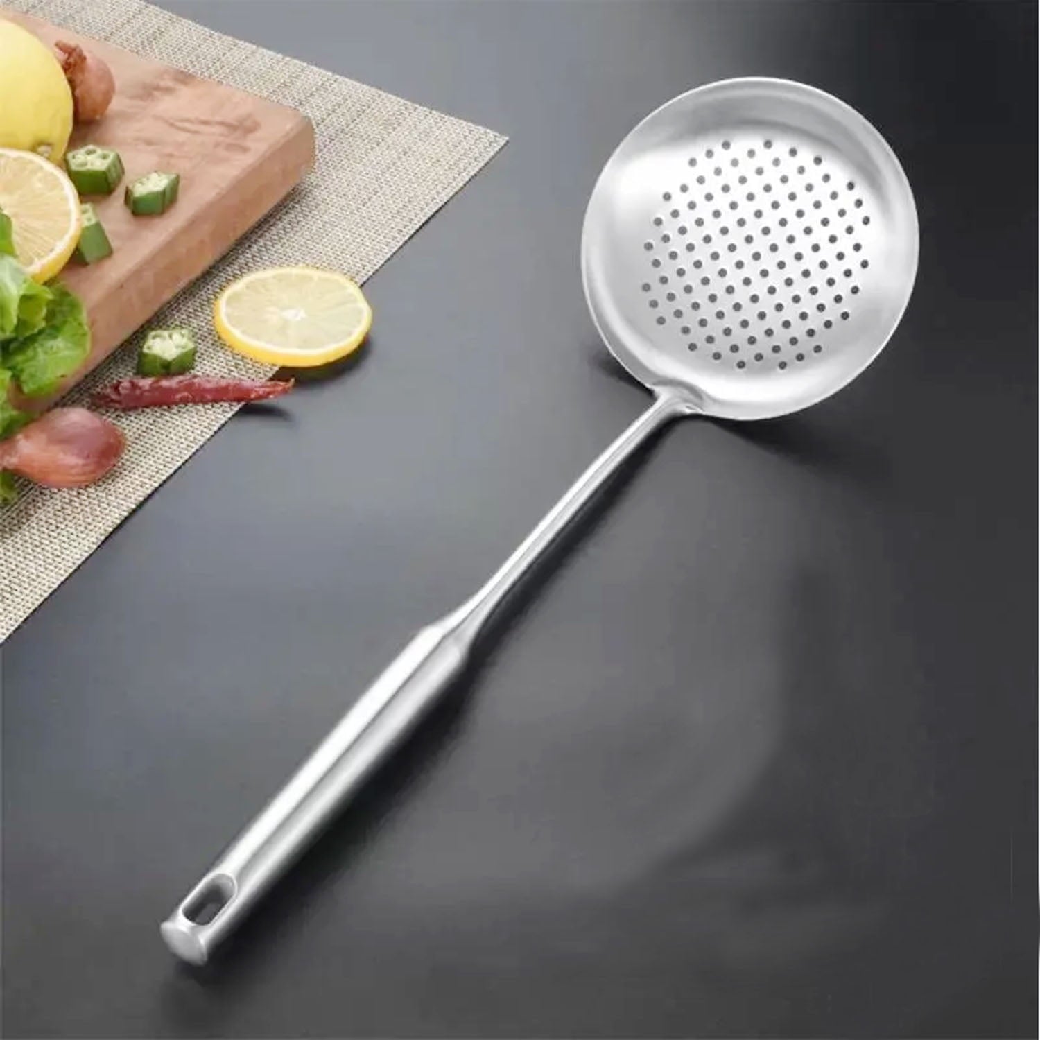 iPstyle Kitchen Cooking Utensil Set, Stainless Steel Metal Kitchen Gadgets Heat Resistant Non-Stick Kitchen Tools Dishwasher Safe - Image 4