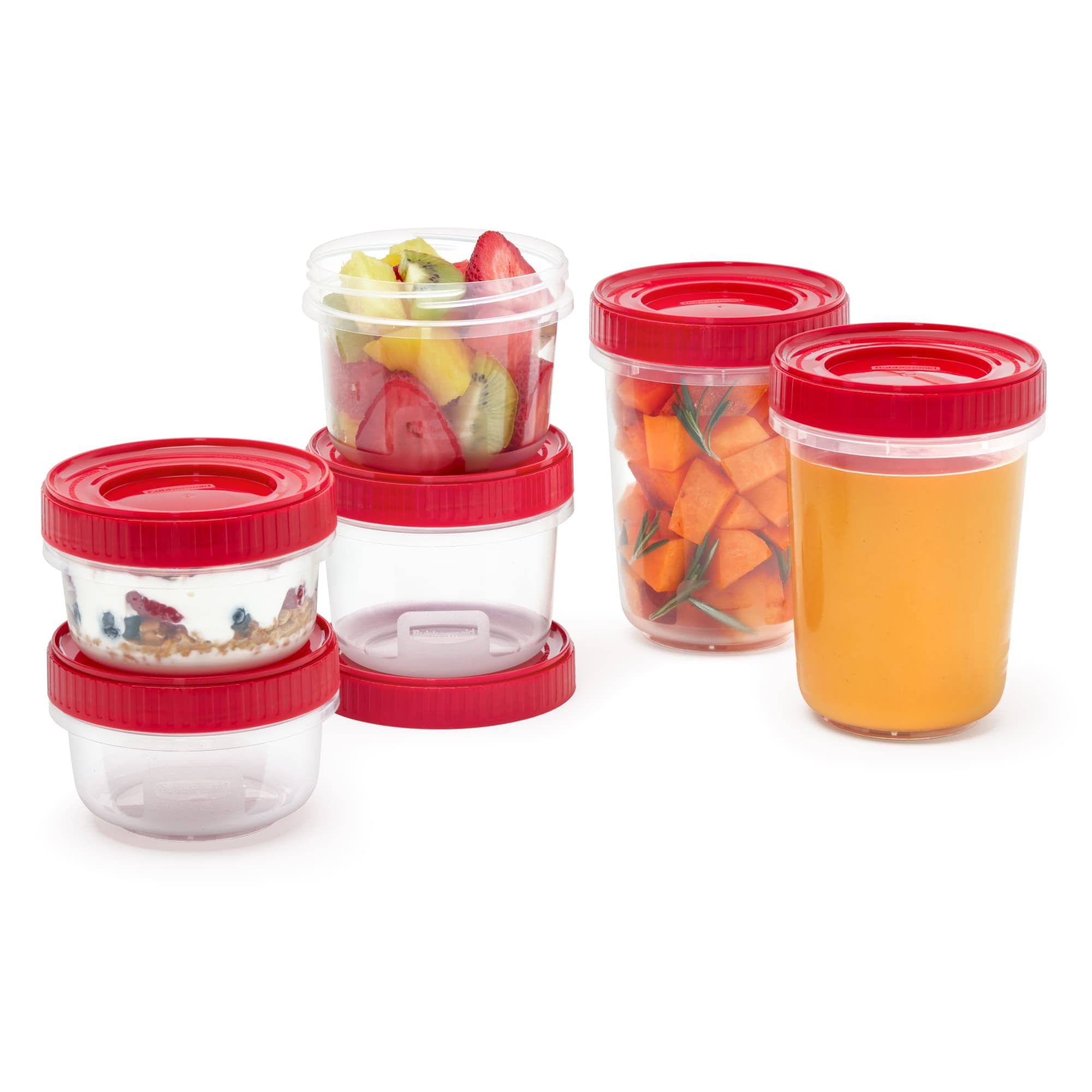 12 Piece Food Storage Set, Red - Image 2