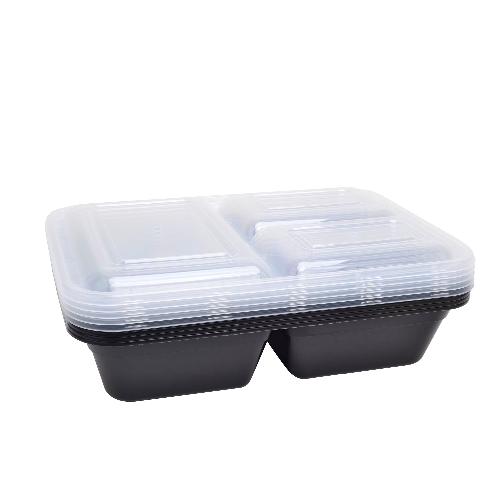 5-Pack Prep Containers with 3 Compartments and Lids, BPA-Free, Leak-Resistant, Microwave Safe, Made for Family s and ... - Image 2