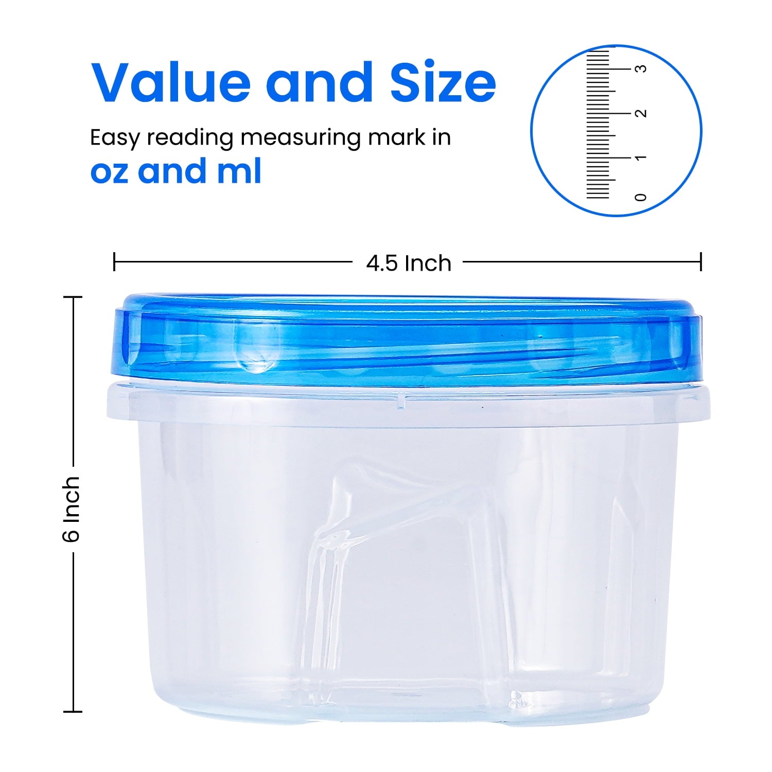 RFAQK 24 PCS Freezer Soup Containers with Lids-12 Plastic 16 oz Deli Containers with 12 Screw Lids-Freezer Safe Storage Containers with Twis - Image 2
