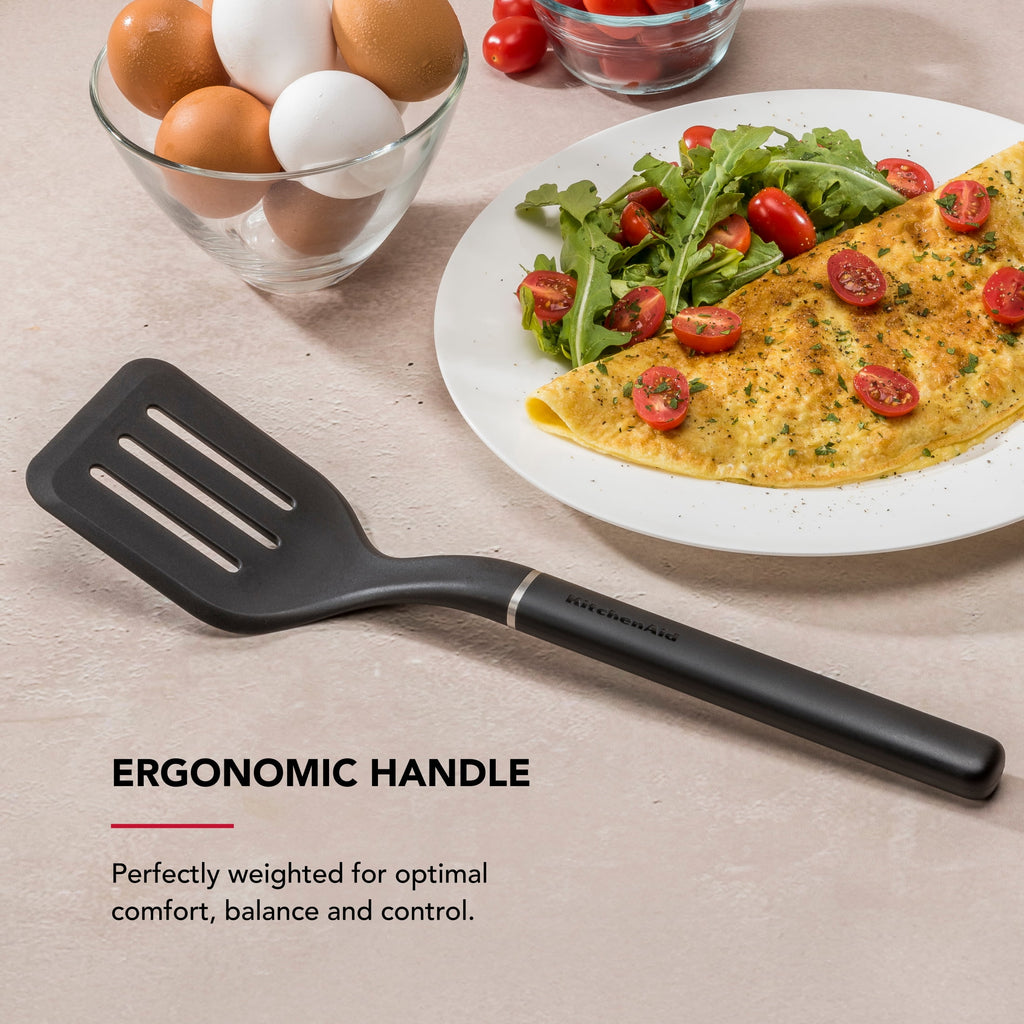 KitchenAid 3-Piece Cooking Utensils Set with Ergonomic Handles, Black - Image 2