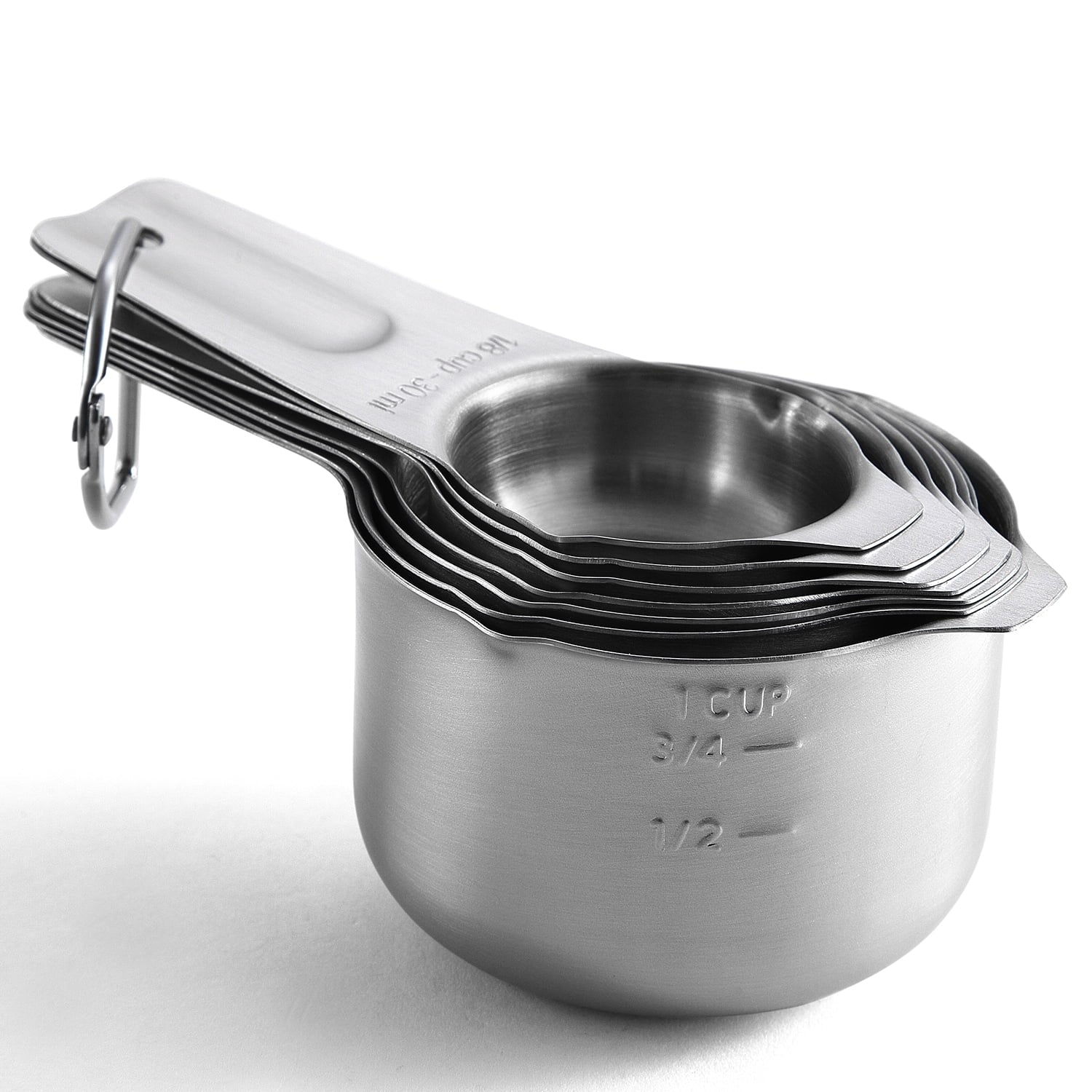Stainless Steel Measuring Cups, Kitchen Tools with Easy to Read Markings for Measuring Dry or Liquid Ingredients, Set... - Image 4