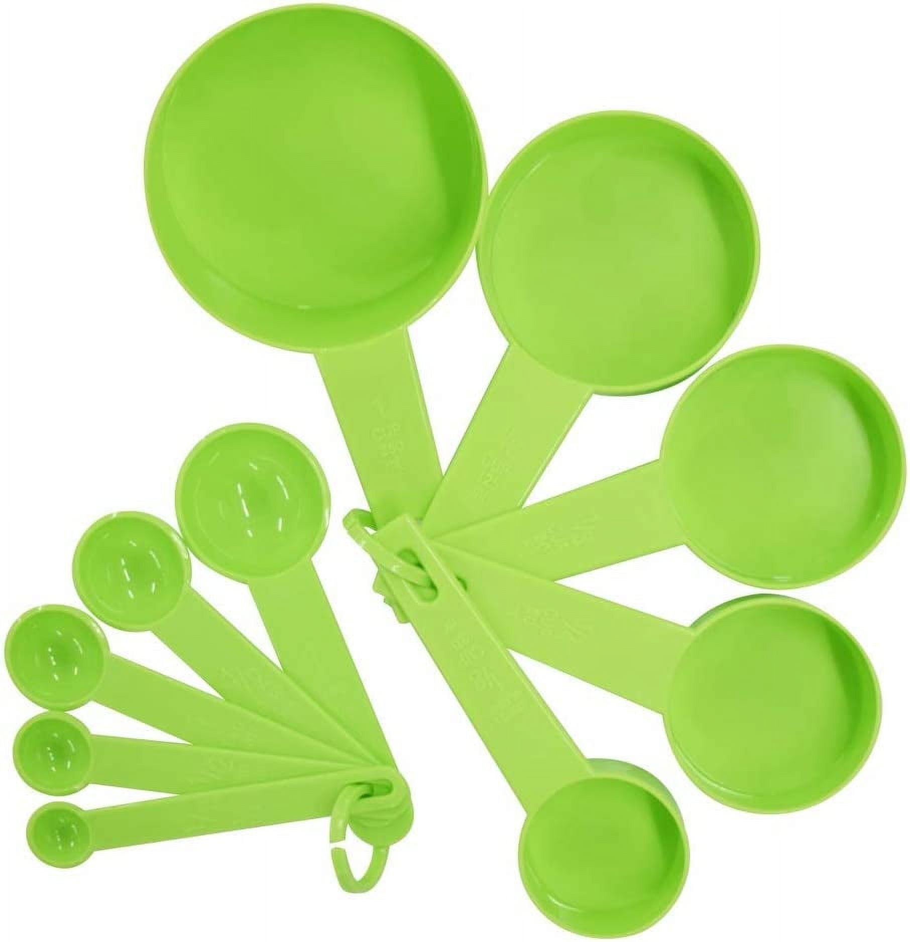 10pcs 7 Color Measuring Cups And Measuring Spoon Scoop Silicone Handle Kitchen Measuring Tool (Color : Purple) - Image 4