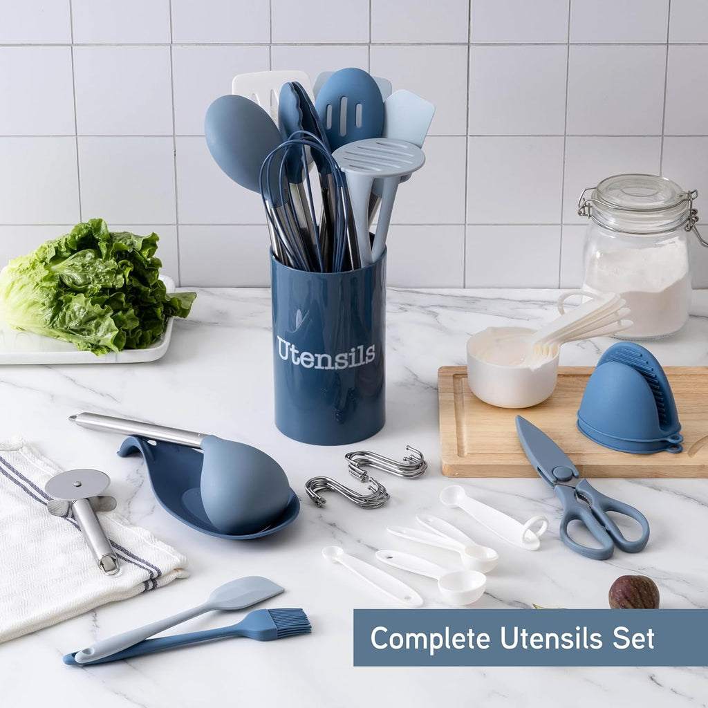 Silicone ing Utensils Set, Heat-Resistant, Nonstick Kitchen Gadgets (38 Pieces) - Image 3