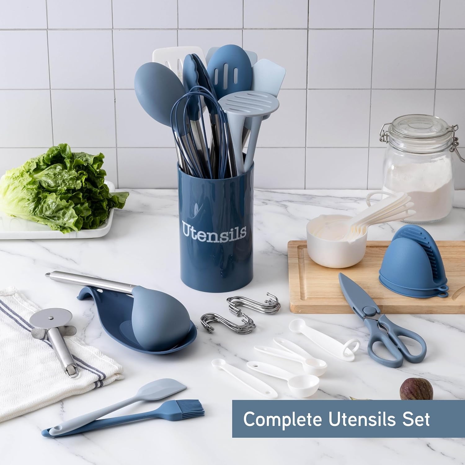 Silicone ing Utensils Set, Heat-Resistant, Nonstick Kitchen Gadgets (38 Pieces) - Image 3