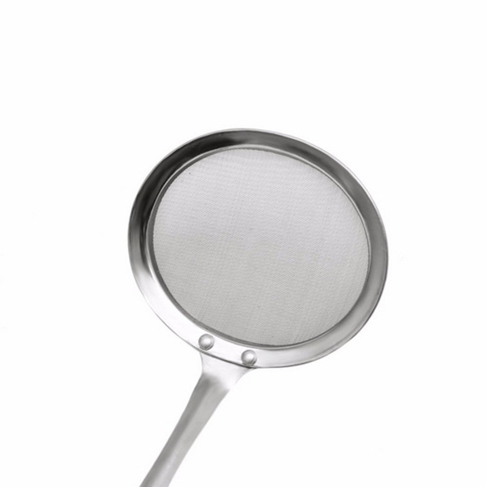 Stainless Steel Bowl, Oil Spoon, Grid Network Scoop Filter Spoon Stainless Round Colander Oil Filter Kitchen，Dining &... - Image 4