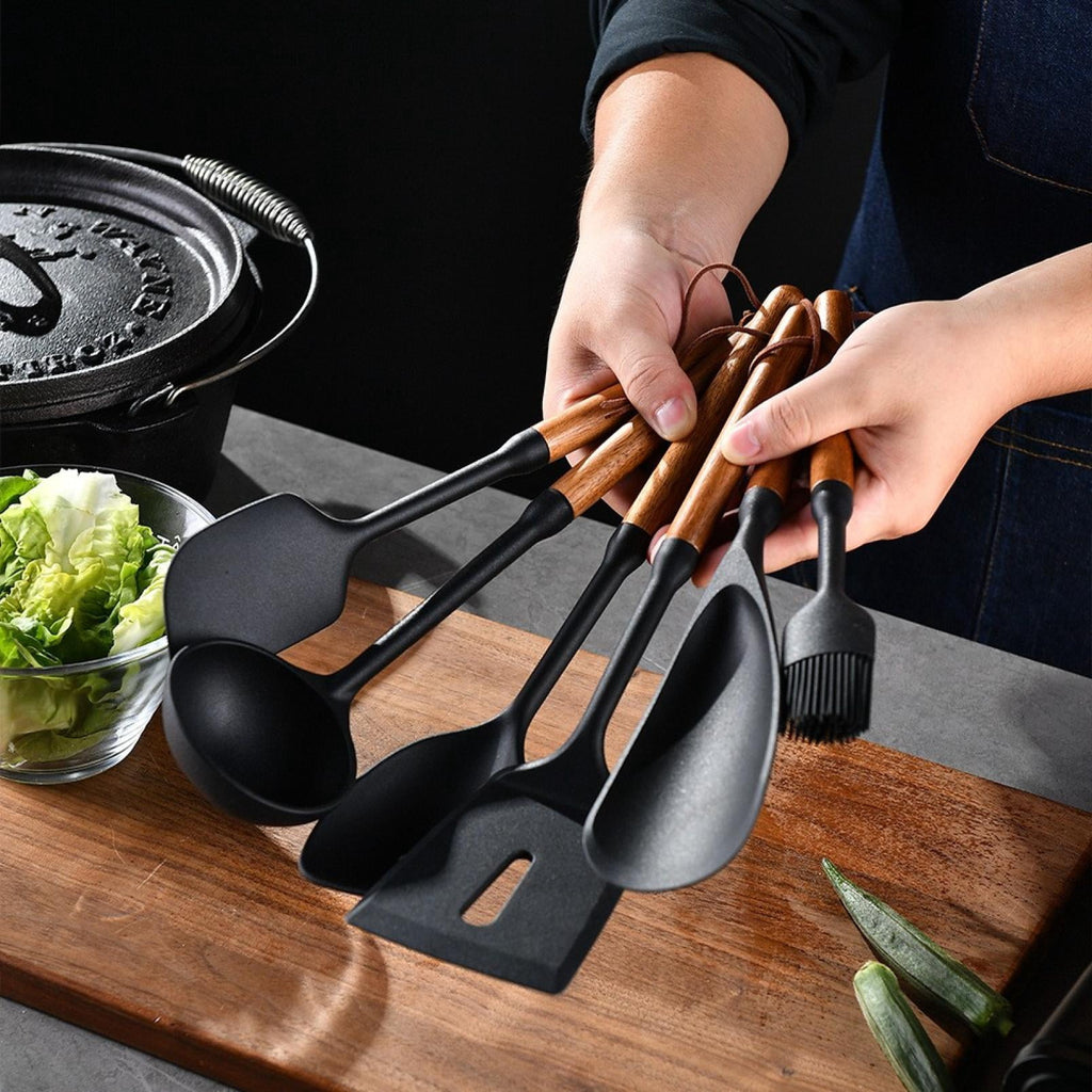 Essential Kitchen Utensils Set - Multi-Purpose Cooking Tools for Home Kitchen, Durable Heat-Resistant Utensils Including Spatula, Ladle & Tu - Image 3