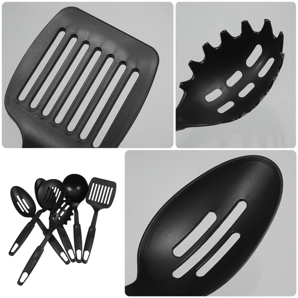 Utensils Set 6Pcs Black Kitchen Utensil for Non Stick Cookware and Versatile Use - Image 3