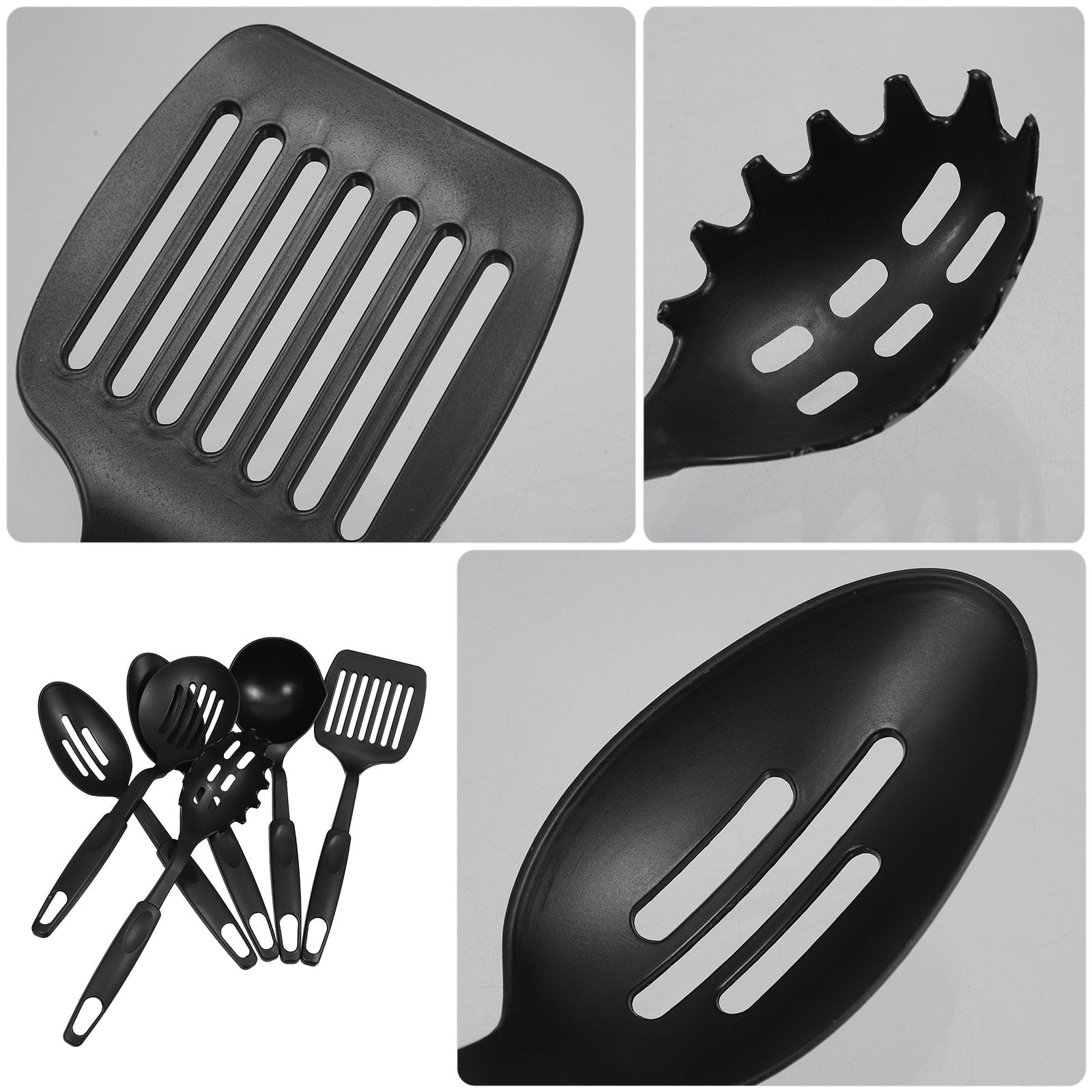 Utensils Set 6Pcs Black Kitchen Utensil for Non Stick Cookware and Versatile Use - Image 3