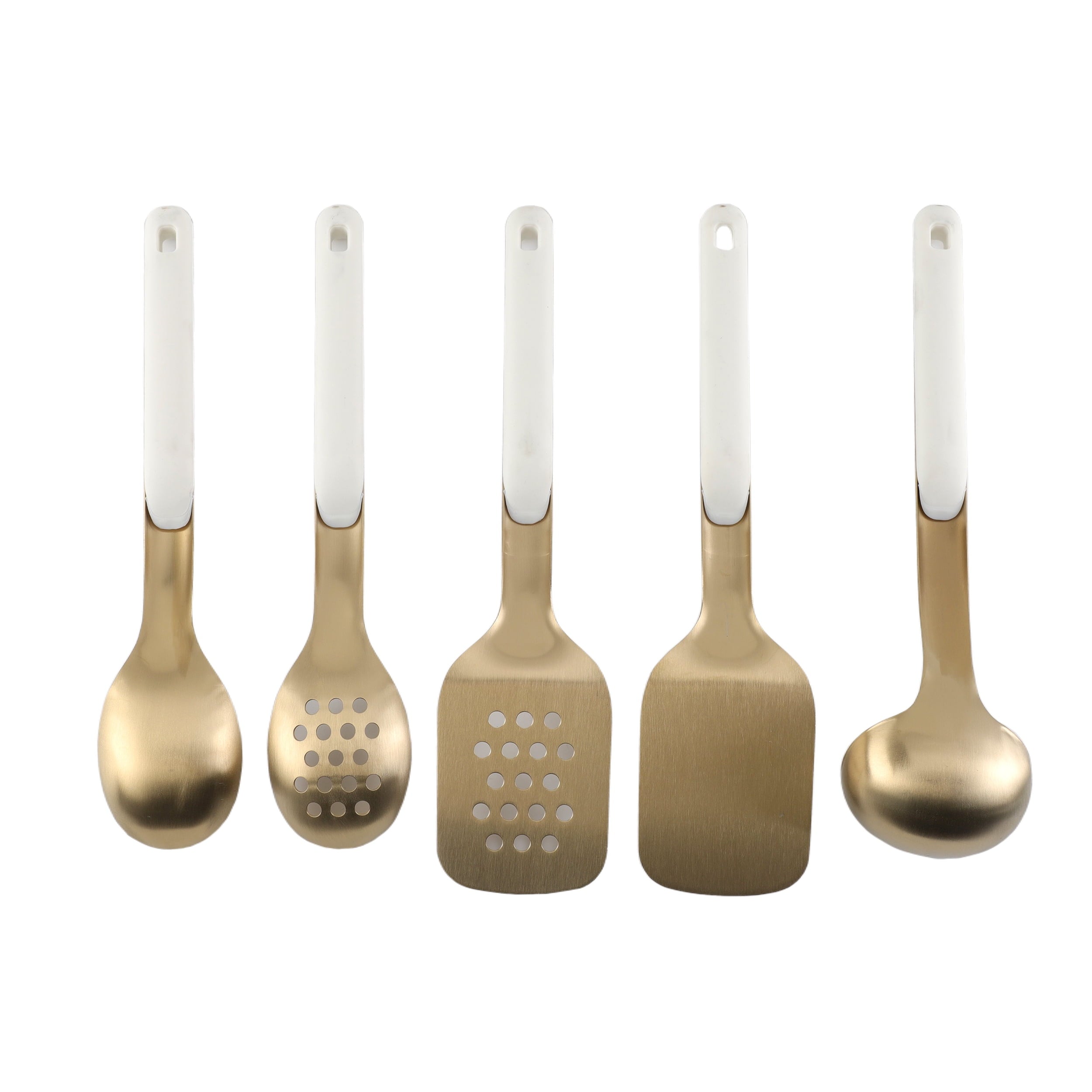 Cook with Color 5-Piece Stainless Steel Utensil Set  Gold, Durable & Stylish Kitchen Tools - Image 2