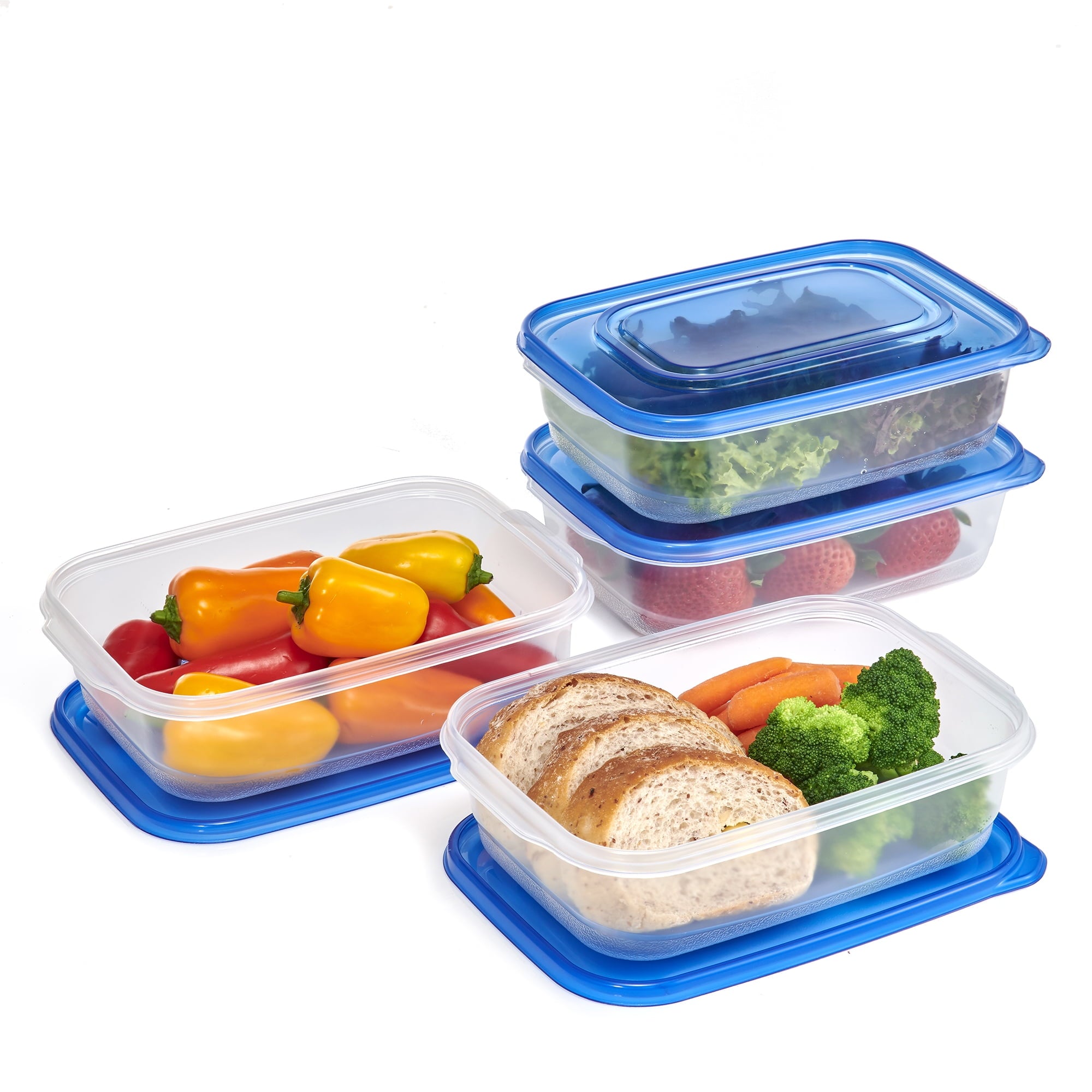 (2 pack) Mainstays Semi Durable Square 5.2cup Plastic Food Storage Container, Made for Family Meals for Easy Serving and Storing - Image 5