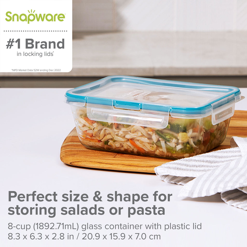 8 Cup Clear Food Storage Container, Well Suited to Refrigerator Organization - Image 3