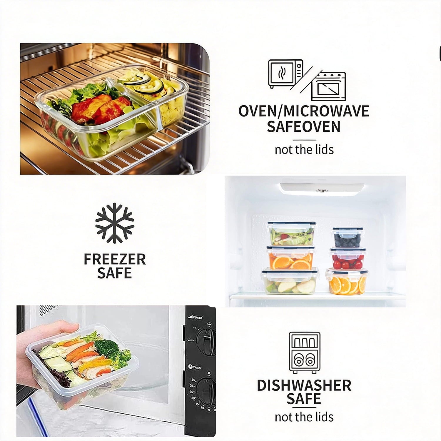 50 Pcs Food Storage Containers with Lids (24 Containers + 24 Lids+ Labels & Marker), Meal Prep Containers for Pantry Organization and Kitche - Image 3