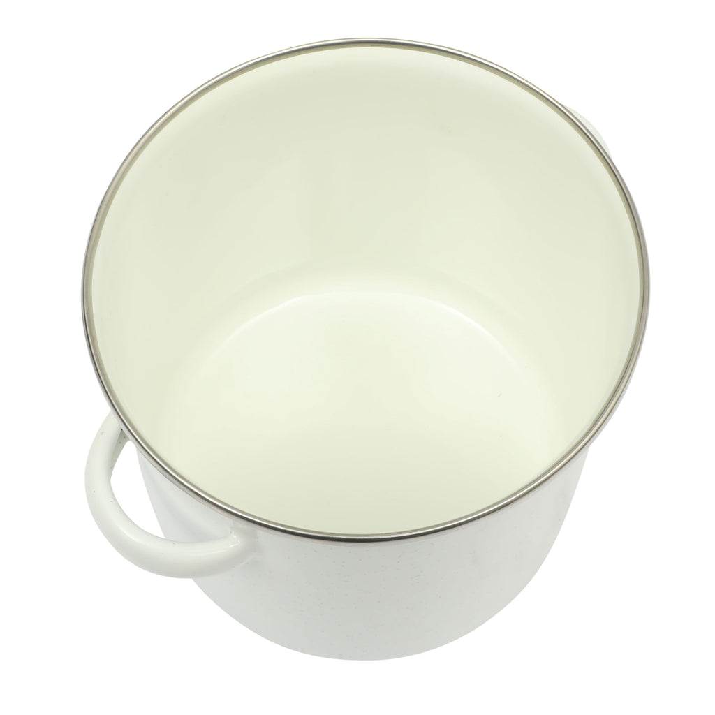 Enamel-on-Steel Grease Strainer with Lid, Linen Speckle - Image 5