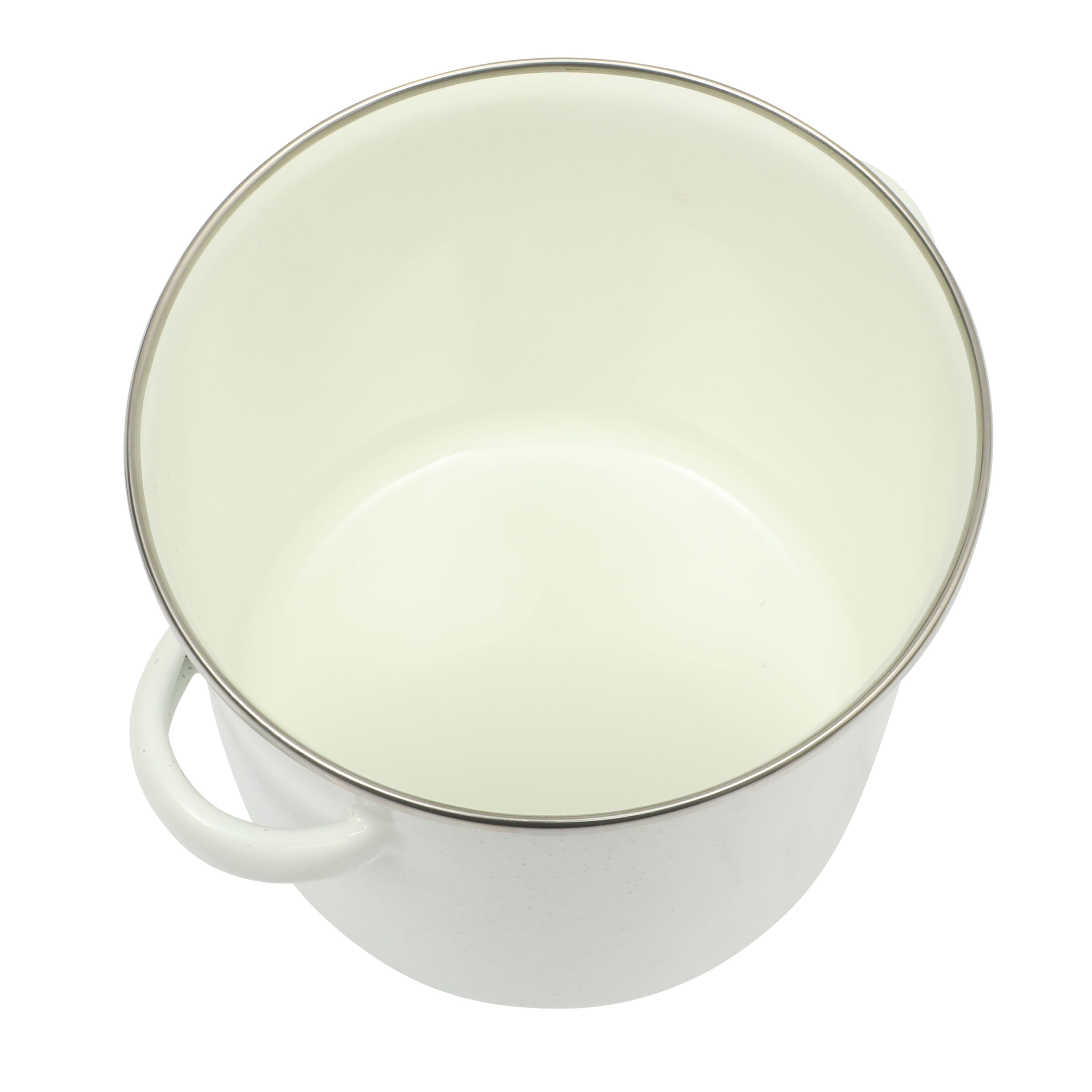 Enamel-on-Steel Grease Strainer with Lid, Linen Speckle - Image 5