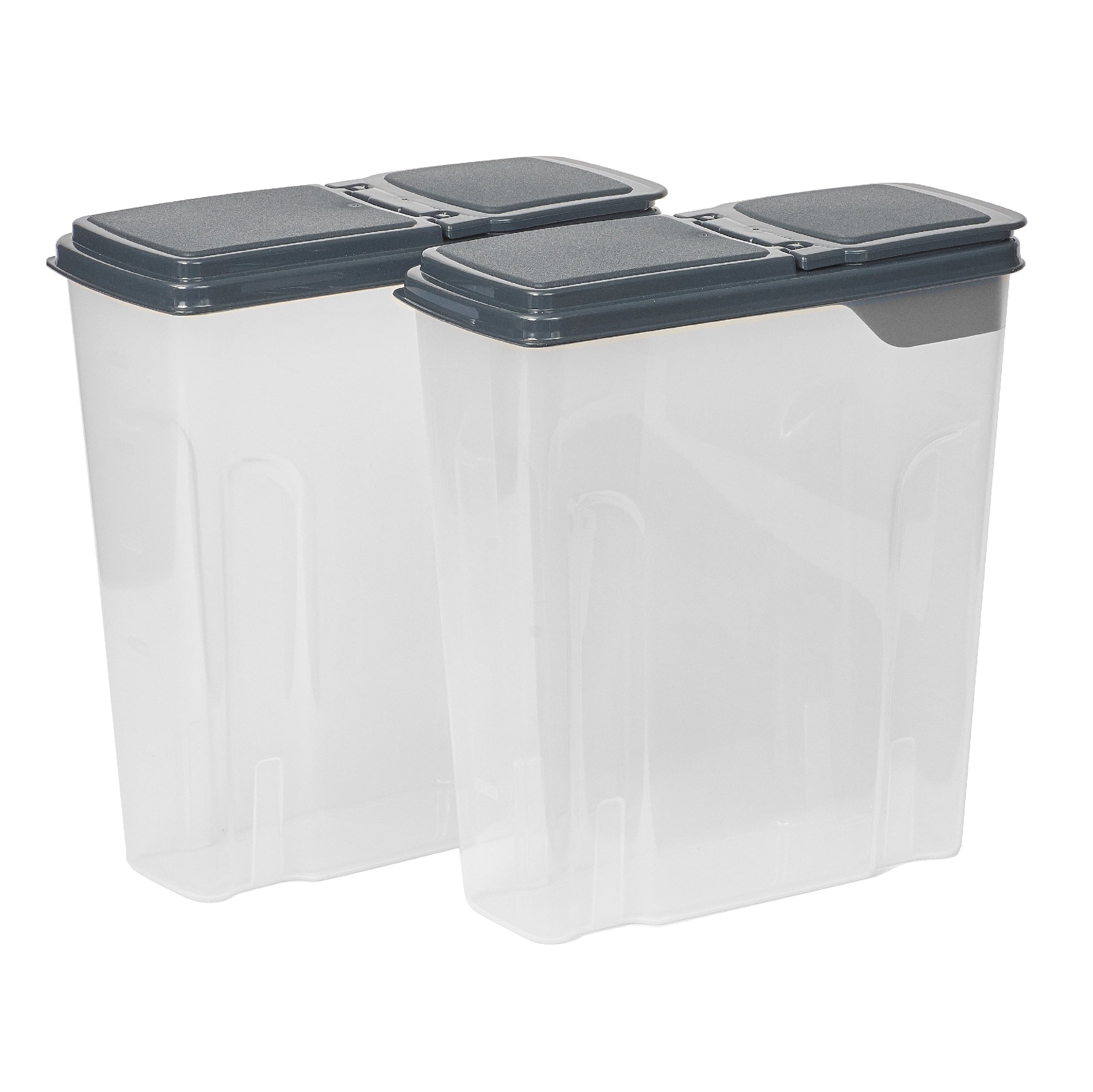 Mainstays 2-Pack Plastic Cereal Keeper Storage Containers, Kitchen Pantry Organizer Canisters for Cereal and Dry Food Storage, 24 Cup Capaci - Image 2