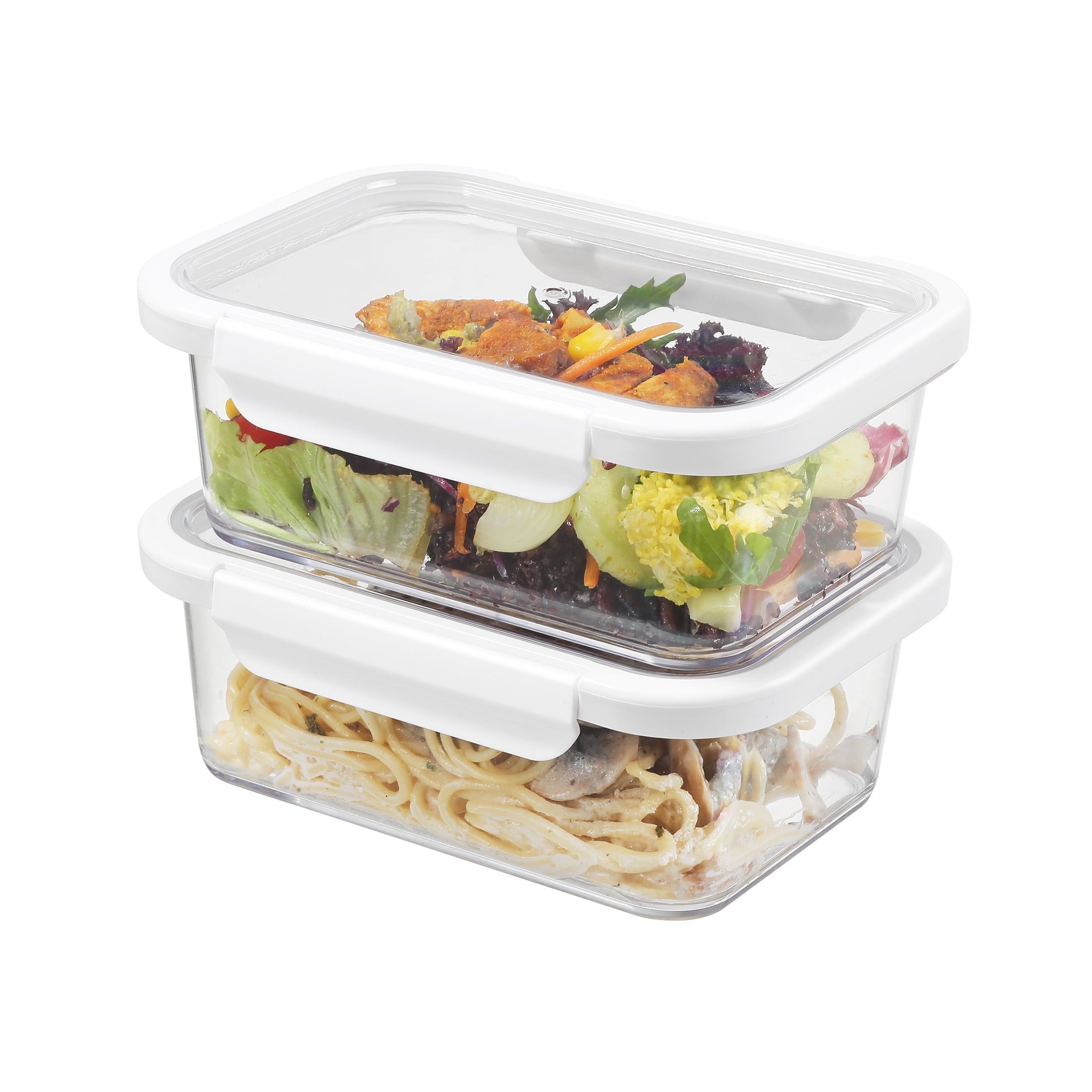 4Cup Rectangle Tritan Food Storage Container with Tritan Lid. Set of 2, 4 Pieces, Made for Family Meals and Easy Serving - Image 2