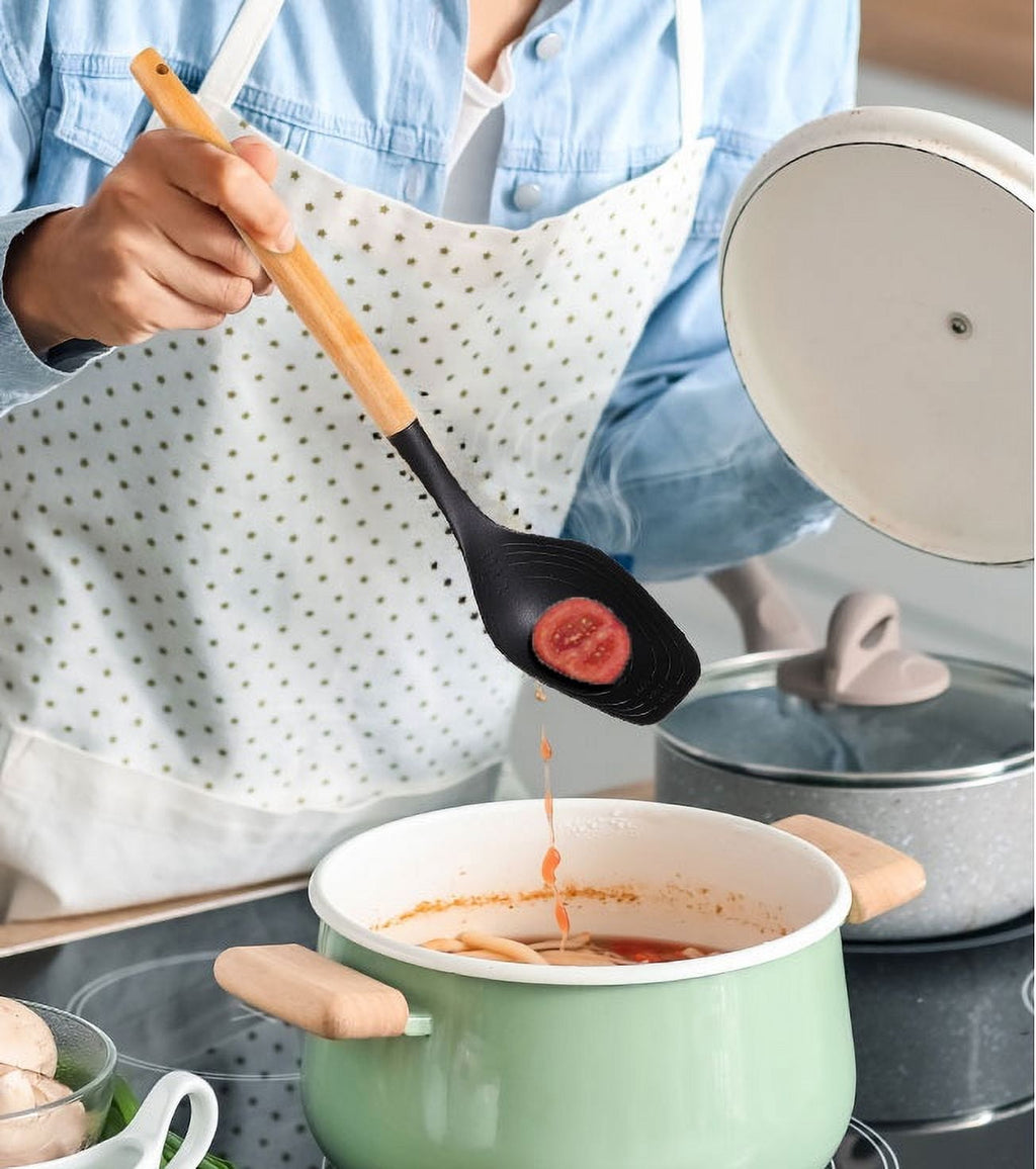 Mainstays Nylon Spoon with Bamboo Handle, Ideal for Cooking Spoon, 13in L - Image 6