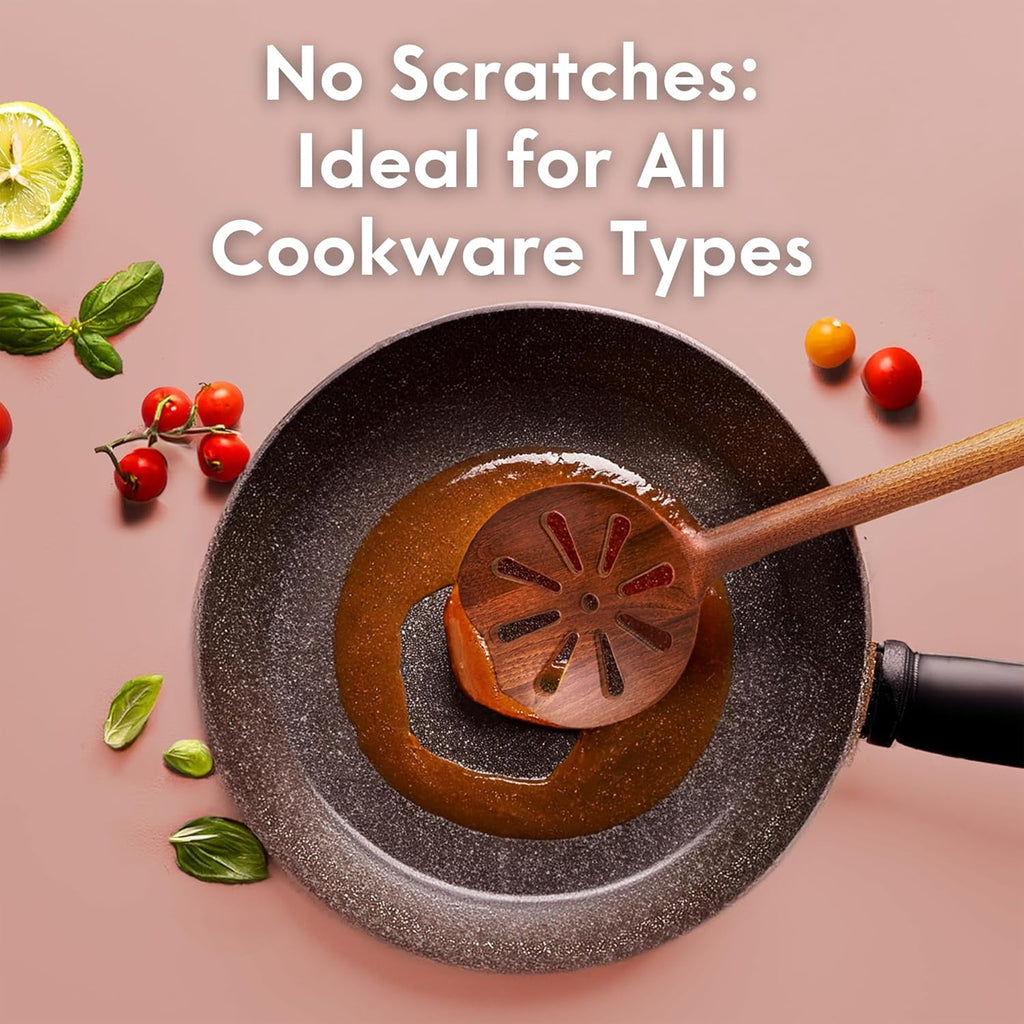 6-Piece, Glue-Free & One-Piece Wooden Spoons, Natural Wooden Set with Plant-Based Finish, Free of Chemicals. - Image 6