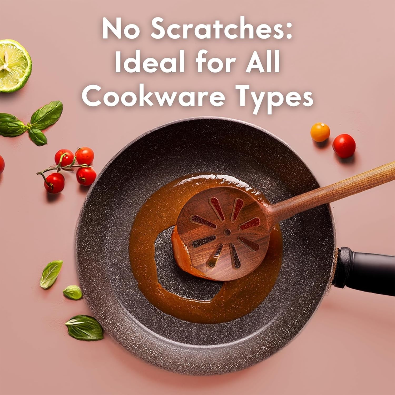 6-Piece, Glue-Free & One-Piece Wooden Spoons, Natural Wooden Set with Plant-Based Finish, Free of Chemicals. - Image 6