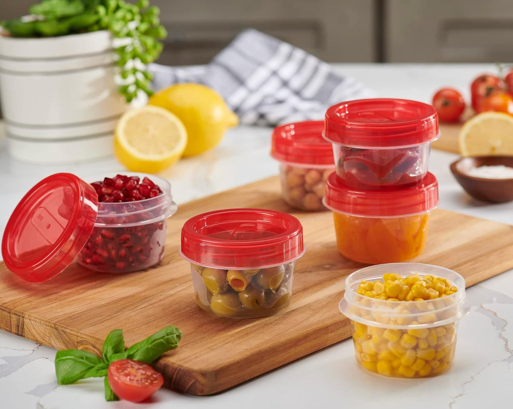 4 Oz Twist Cap Meal Prep Containers Reusable Food Storage Containers with Lids, 6-Pack - Image 3