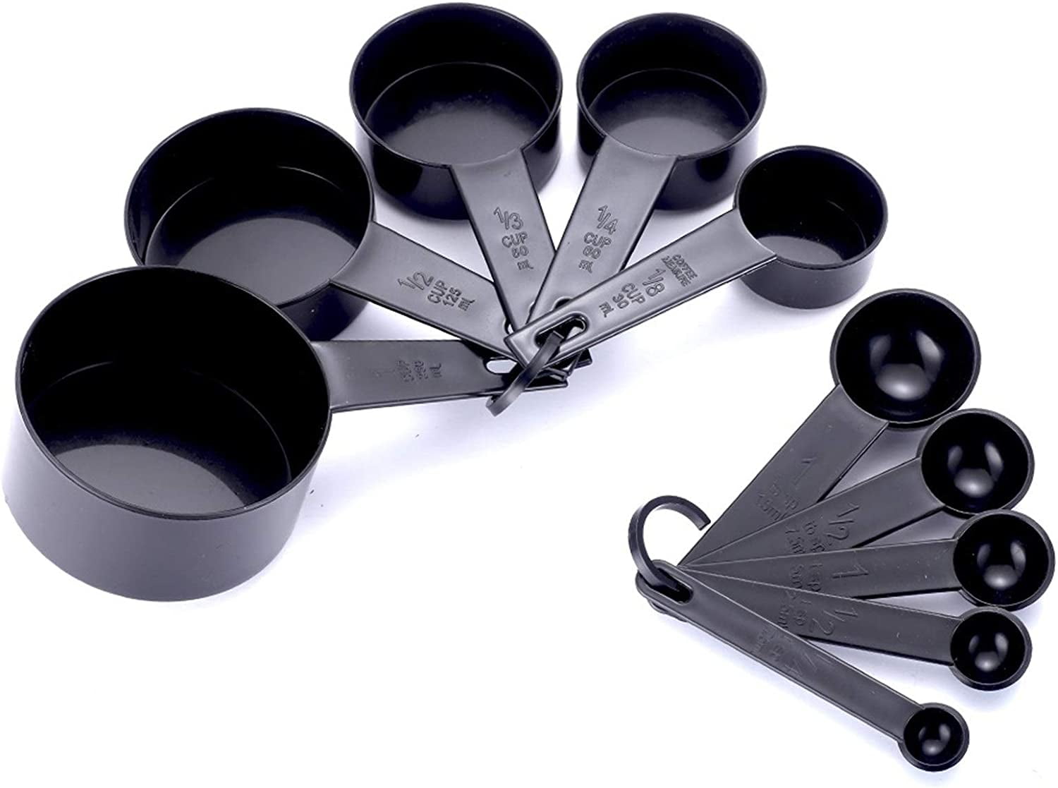 10pcs 7 Color Measuring Cups And Measuring Spoon Scoop Silicone Handle Kitchen Measuring Tool (Color : Purple) - Image 3