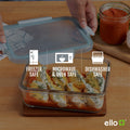 Color Lock 5-Cup Glass Rectangle Food Storage Container - Image 3