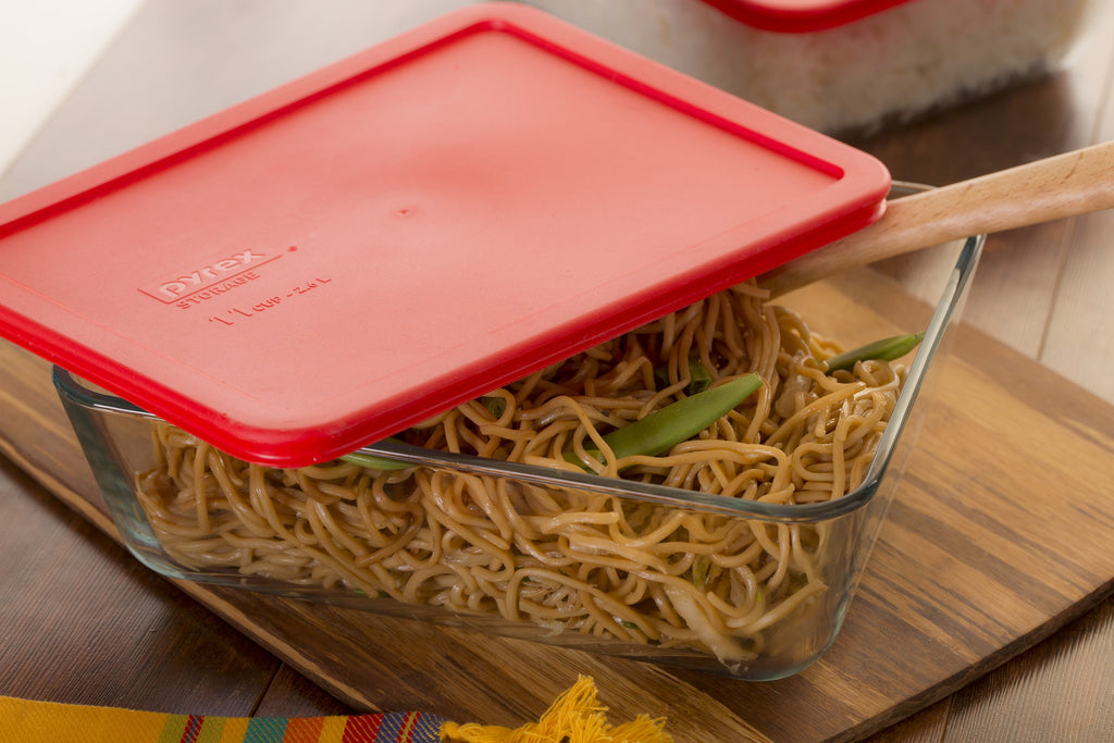 11-Cup Glass Food Storage Container with Red Lid, Airtight for Pantry Organization, Meal Prep, and Leftovers - Image 3