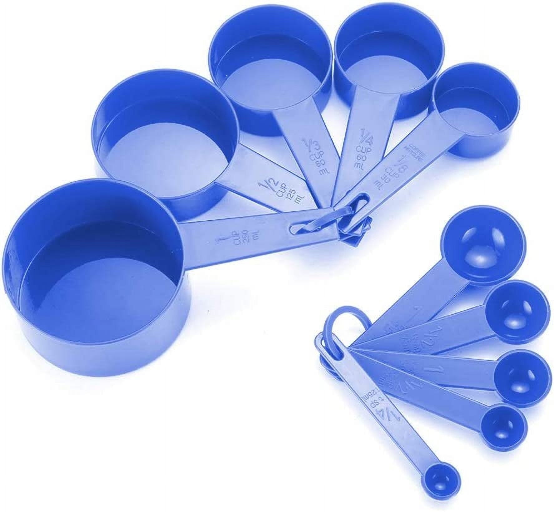 10pcs 7 Color Measuring Cups And Measuring Spoon Scoop Silicone Handle Kitchen Measuring Tool (Color : Purple) - Image 5