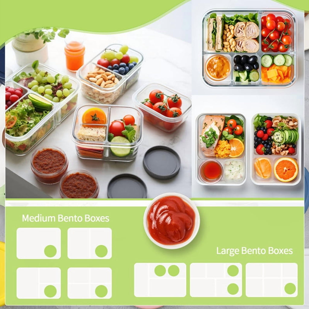 8 Pack Salad Dressing Container to Go, 2.7 oz Glass Condiment Containers with Lids for Lunch Box, Small Sauce Contain... - Image 4
