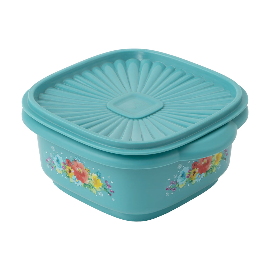 5 Cup Plastic Food Storage Container with Lid, Breezy Blossom - Image 2