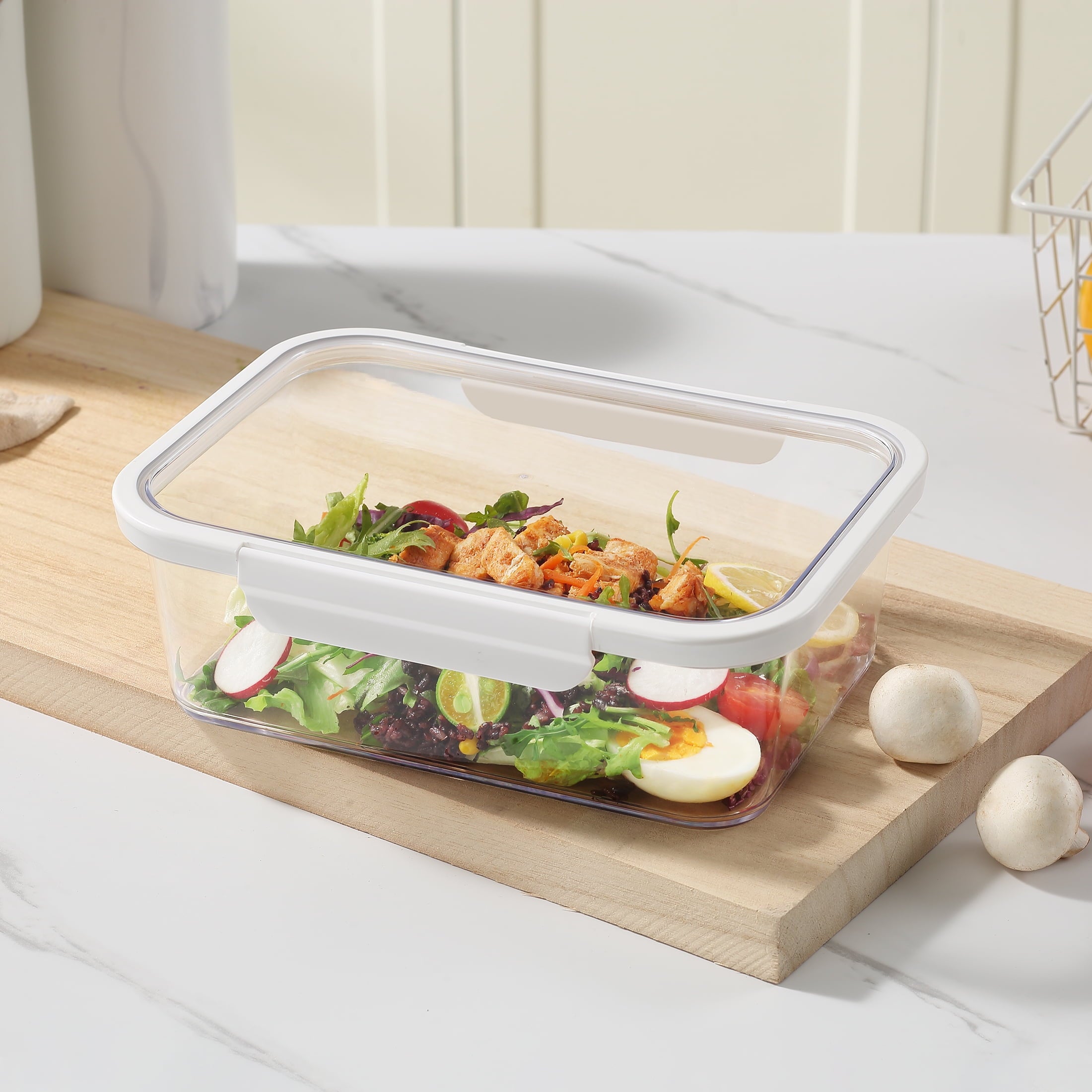 10Cup Rectangle Glass Food Storage Container with Tritan Lid. Set of 1, 2 Pieces, A Practical Choice for Dry Goods an... - Image 4