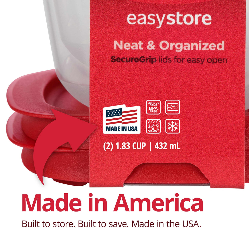 3.57-Cup (2) and 5.26-Cup EasyStore Rectangle Containers, 3 Pack, Food Storage Containers, Food Storage Containers wi... - Image 4