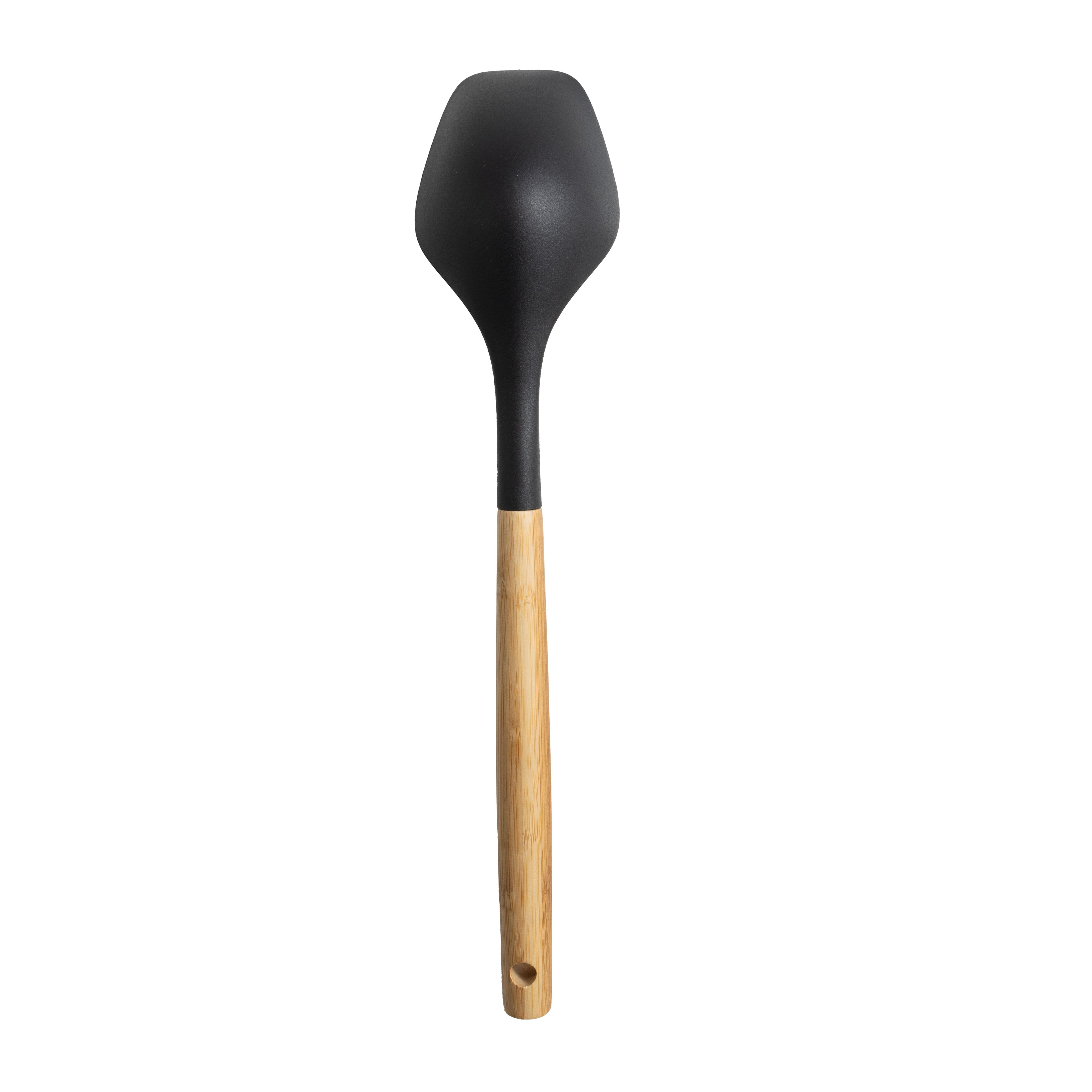 Mainstays Nylon Spoon with Bamboo Handle, Ideal for Cooking Spoon, 13in L - Image 2