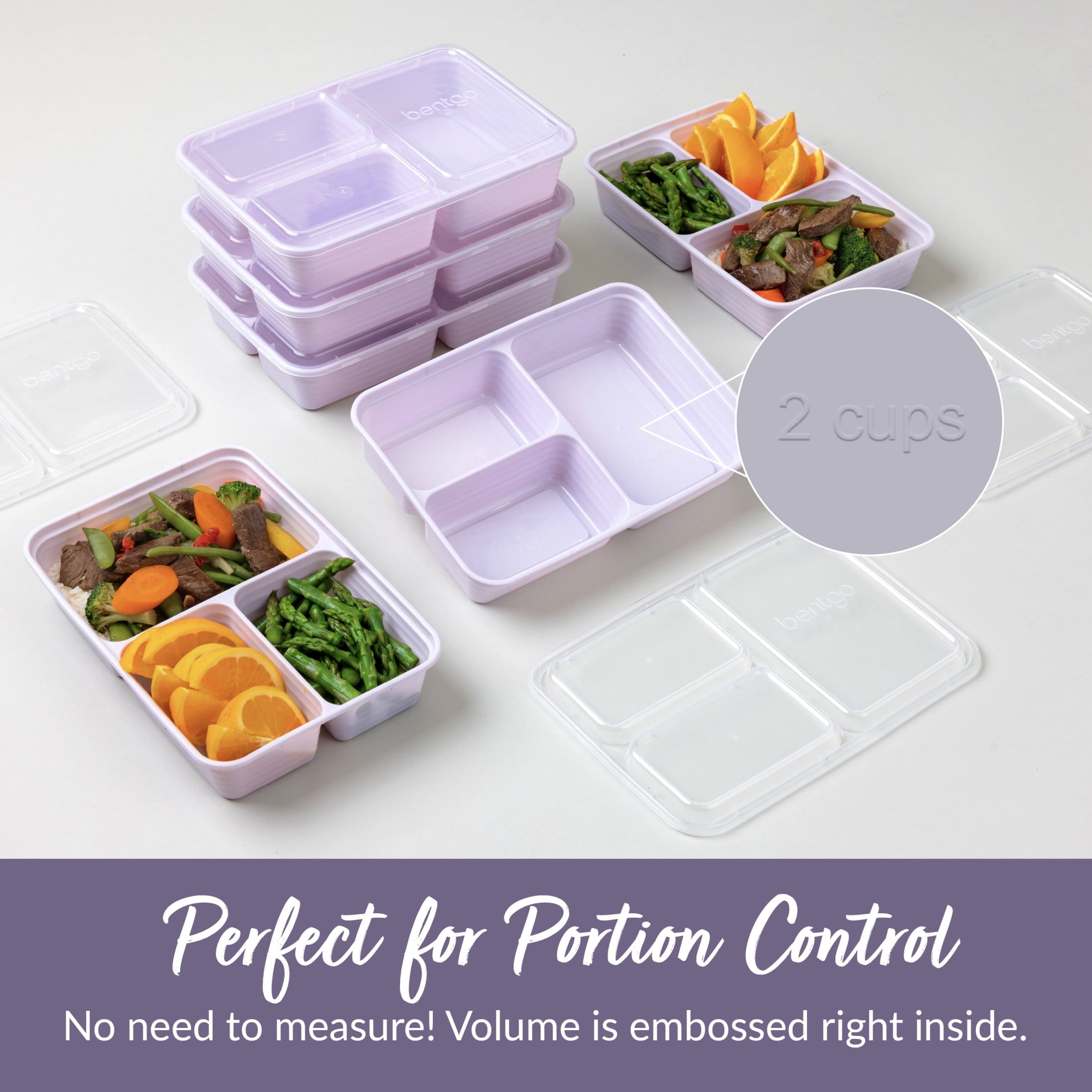 Bentgo Prep 3-Compartment Meal Prep Containers with Lids, PFAS & BPA Free Materials, Durable, Microwave, Freezer, & Dishwasher Safe To Go Fo - Image 6