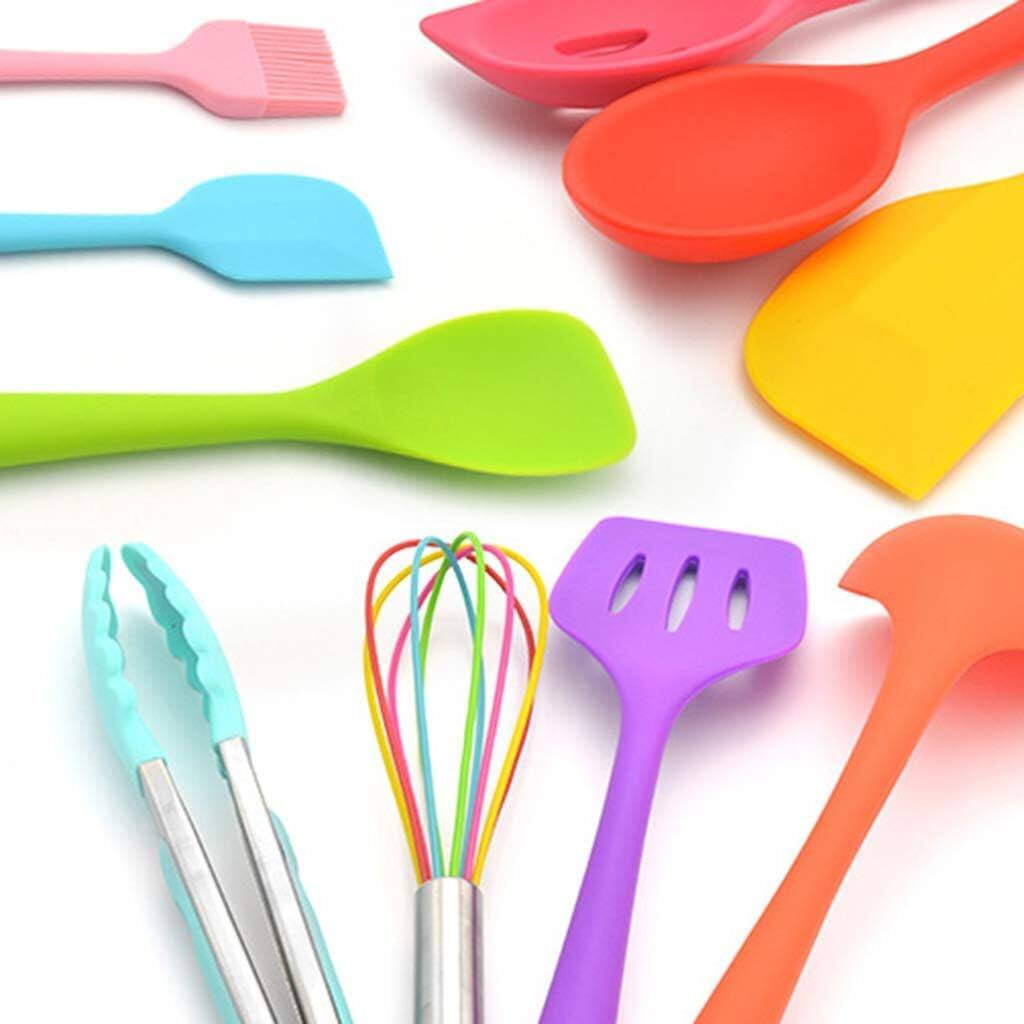 10 pcs Silicone Cooking Utensils Set - Heat Resistant Kitchen Utensils,Spoon,Kitchen Utensil Gadgets Tools Set for No... - Image 4