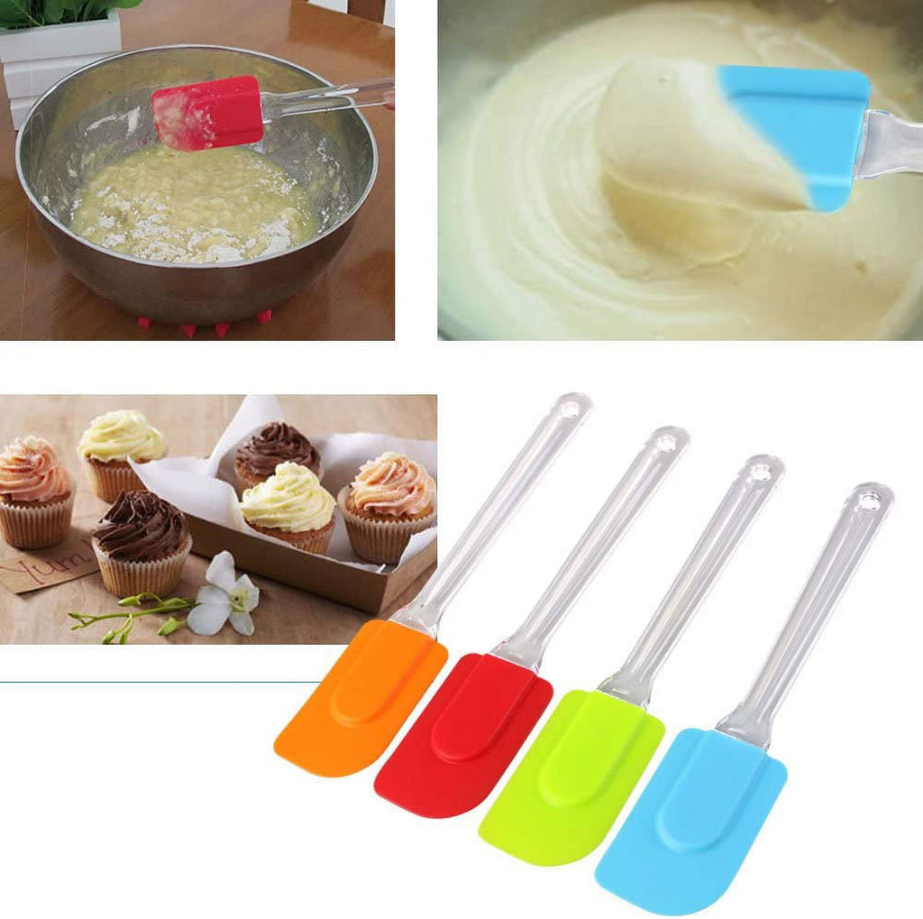 Set of 4 Silicone Spatulas Silicone Heat Resistant Rubber Spatula Set For Non Stick Cookware Cooking Baking Mixing Ki... - Image 4