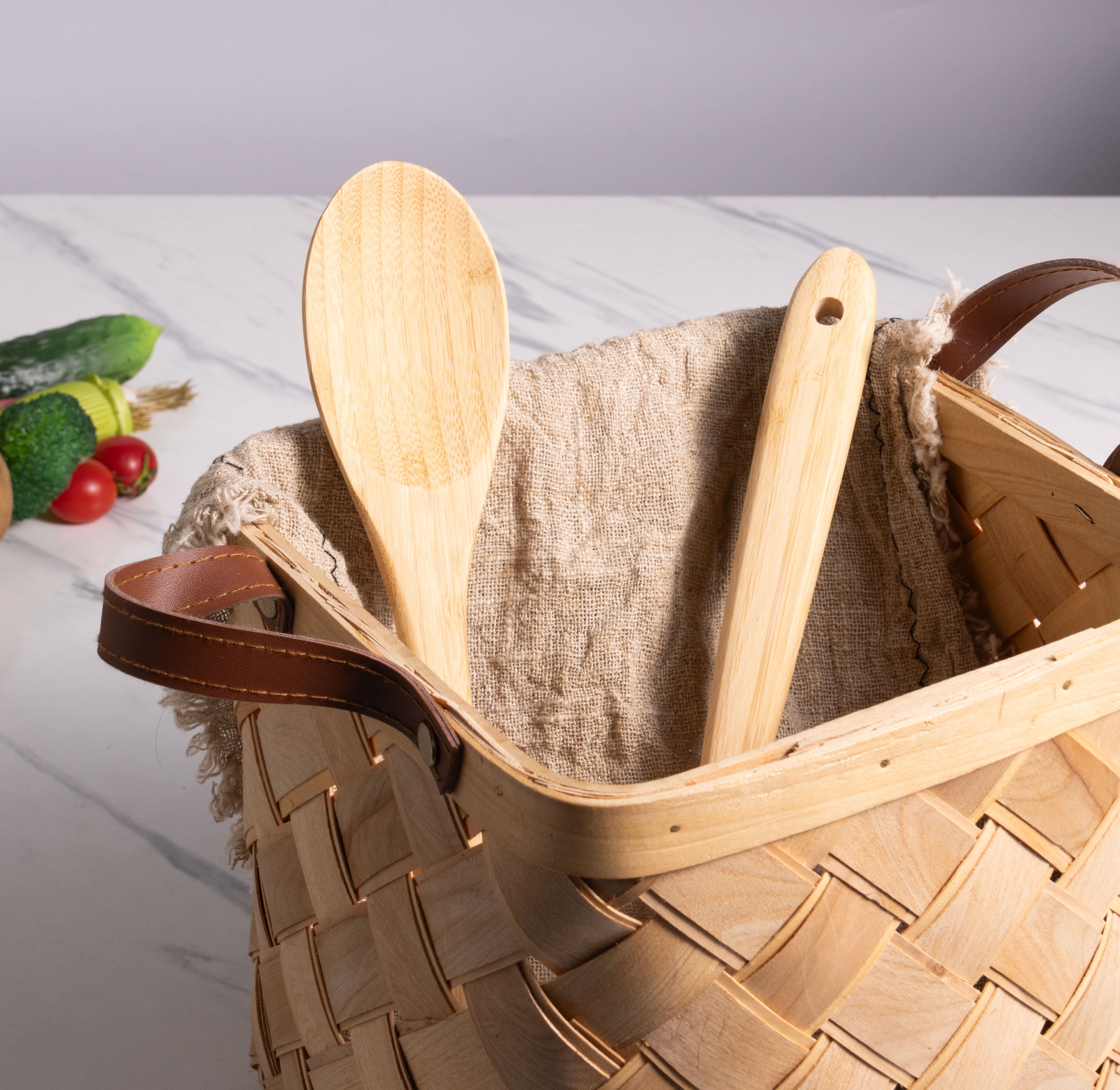 Bamboo Cooking Spoon Natural Bamboo Crafted, 13" L, Kitchen Prep - Image 4