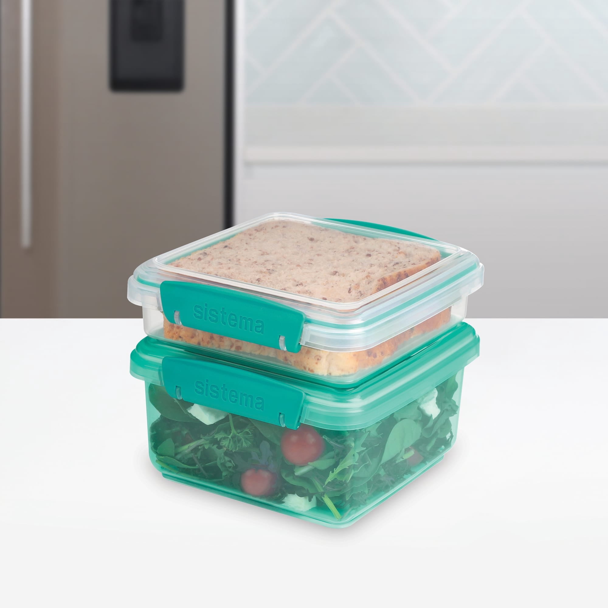 Lunch Plus wh Sandwich Plastic Food Storage Containers, Set of 2 - Image 3