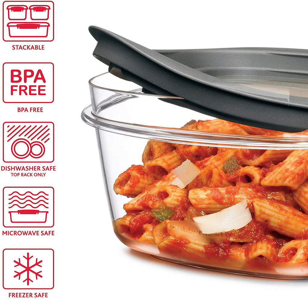 Rubbermaid Premier Tritan Variety Set of 5 Food Storage Containers, Clear Meal Prep - Image 6