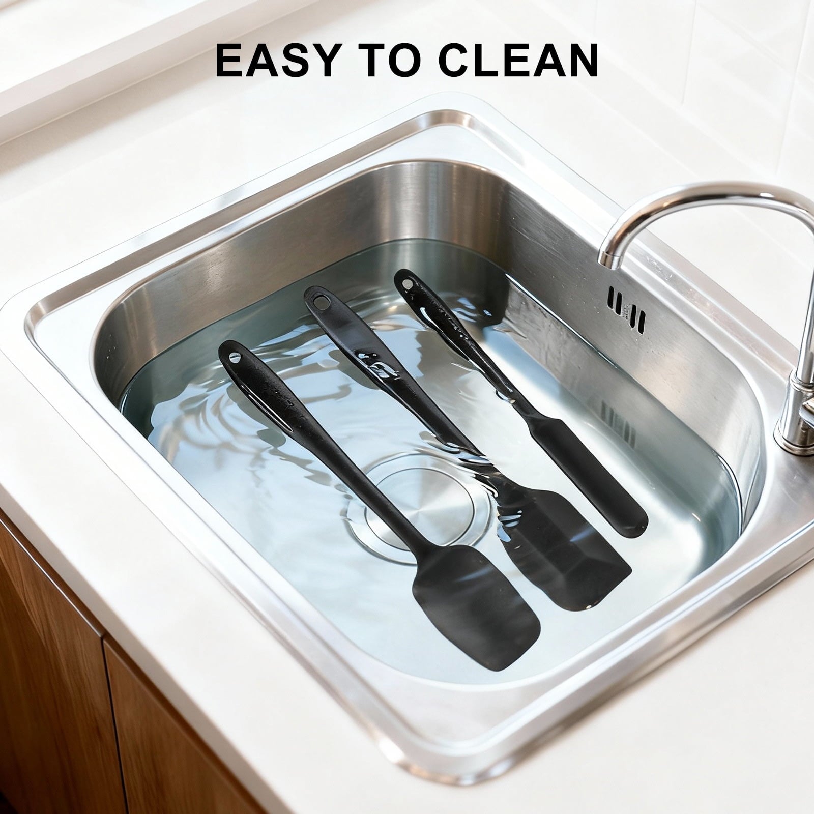 6 Pack Silicone Spatula Set – Heat Resistant up to , Non-Stick Kitchen Utensils for Baking, Cooking, Mixing, Dishwash... - Image 5