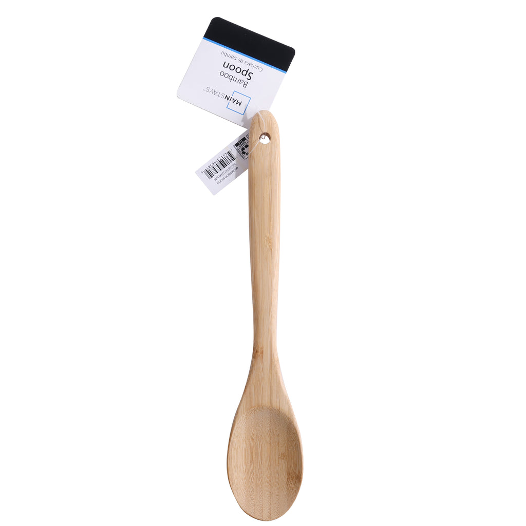 Bamboo Cooking Spoon Natural Bamboo Crafted, 13" L, Kitchen Prep - Image 5