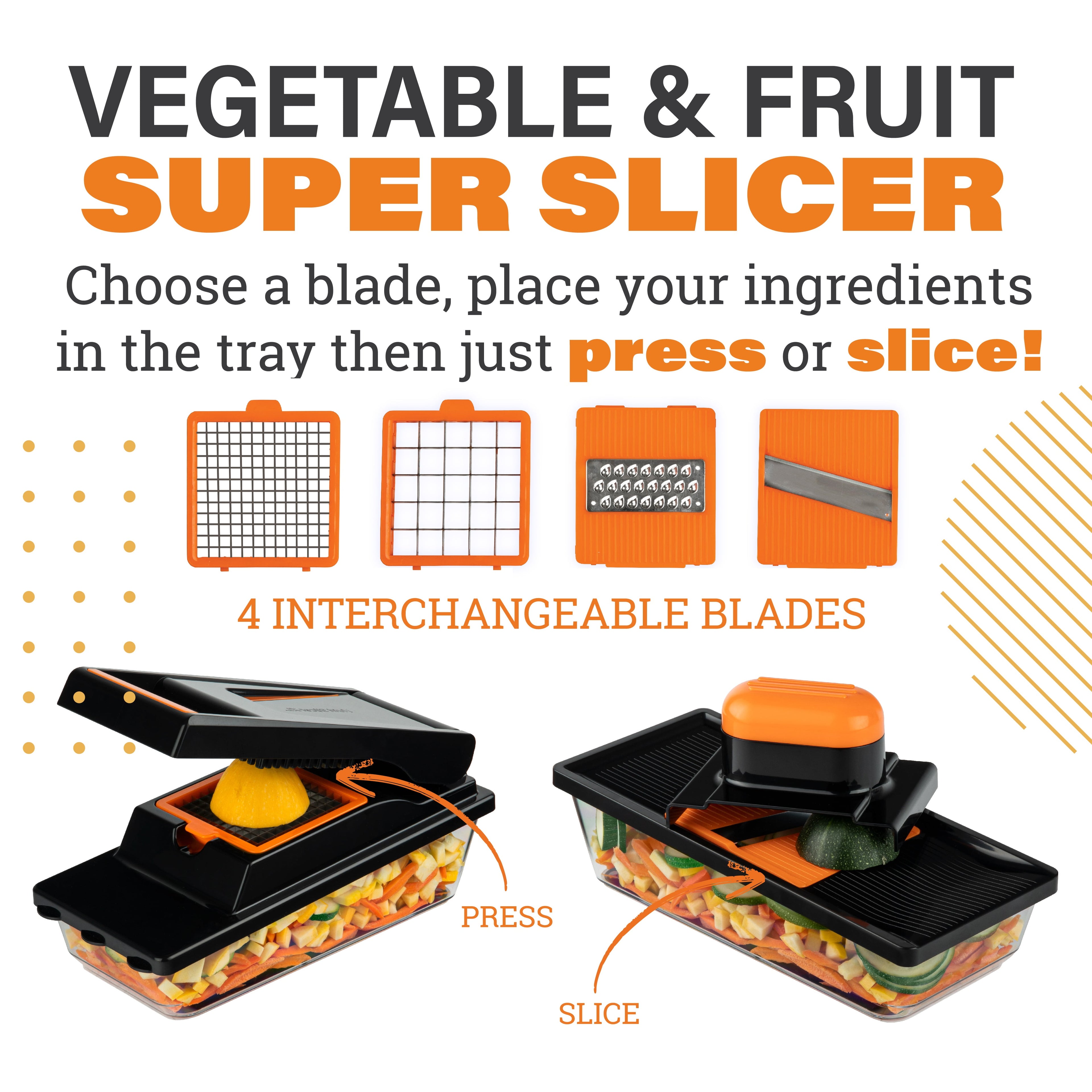 Slicer Vegetable Chopper Cheese Grater Kitchen Food Dicer Veggie Potato Cutter 4 Blades Black - Image 6