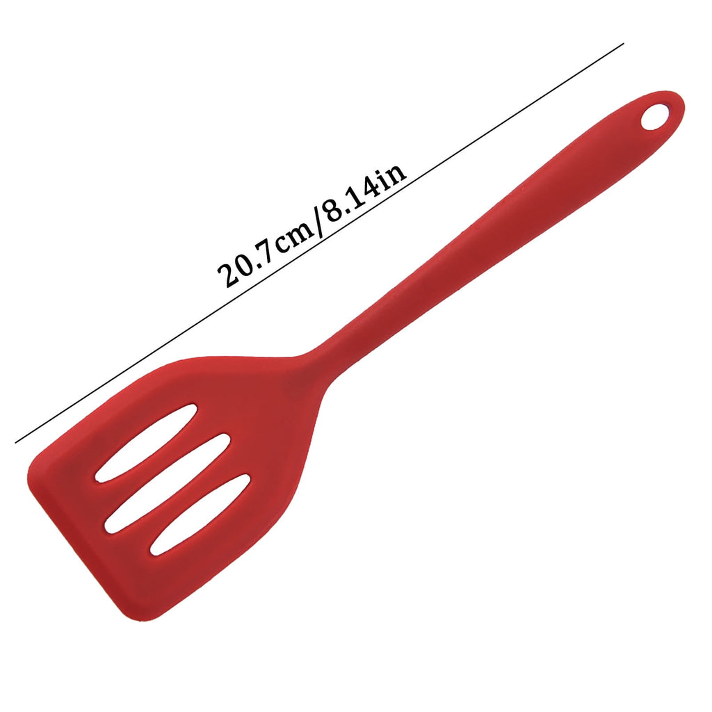 Silicone Slotted Spatula, High Heat Resistant Silicone Turner, Nonstick Cookware Spatula, Rubber Egg Flipper Spatula,... - Image 2