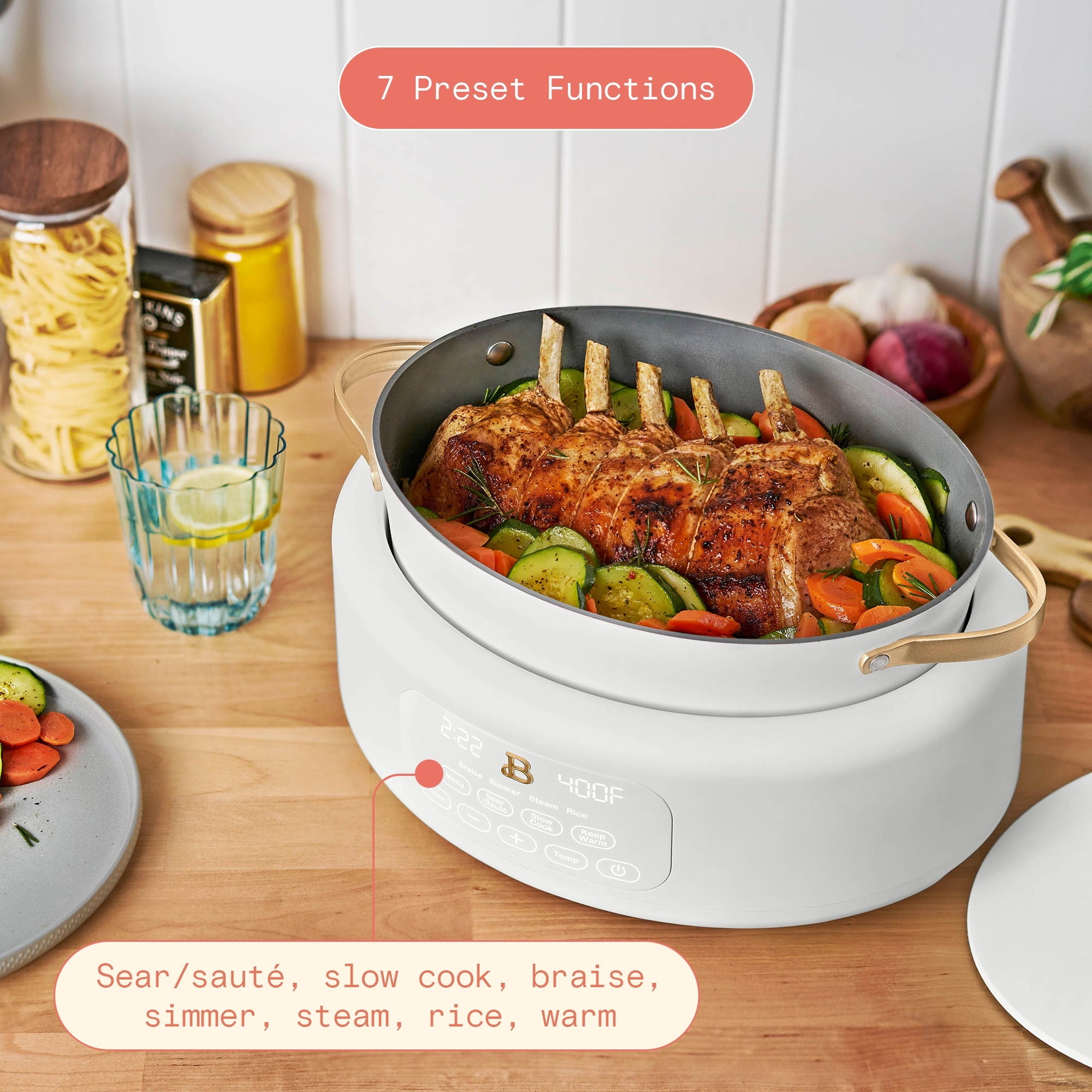 10 in 1, 6 Qt Electric Multi-Cooker, White Icing - Image 4