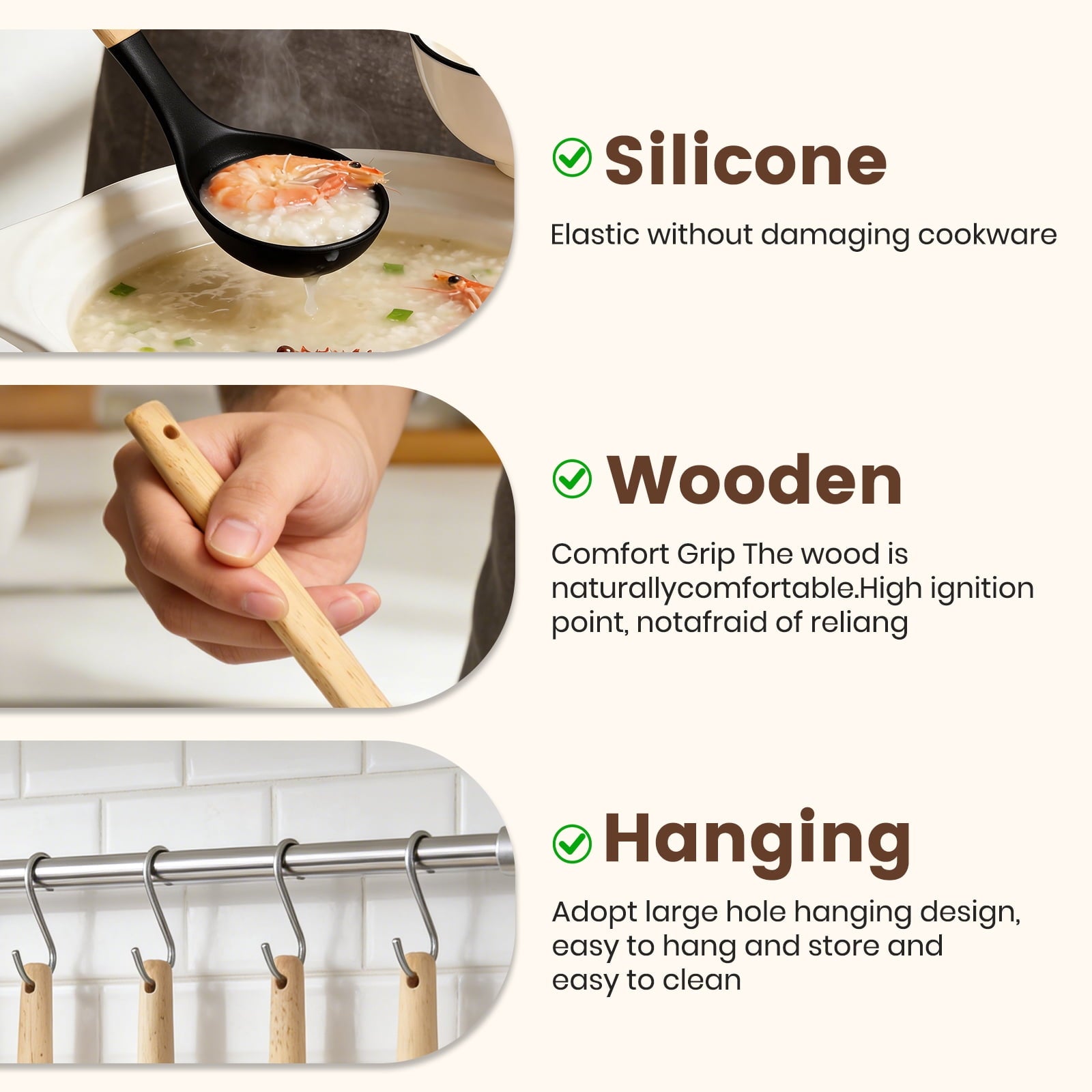 Silicone Cooking Utensils Set with Holder, 44 PCS Kitchen Utensils Set, Silicone Kitchen Gadgets Spatulas Set for Non... - Image 5