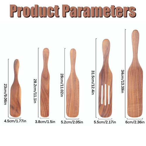 1 Pack Wooden Spurtle Spatula for Sourdough Starter Mixing, Long Handle Jar Scraper for Reaching Bottom, Dough Whisk ... - Image 2