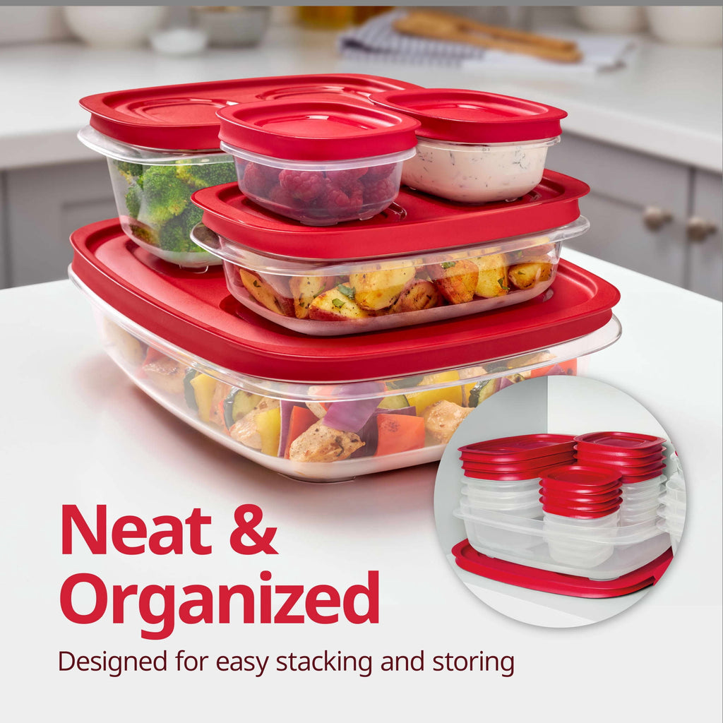 3.57-Cup (2) and 5.26-Cup EasyStore Rectangle Containers, 3 Pack, Food Storage Containers, Food Storage Containers wi... - Image 2