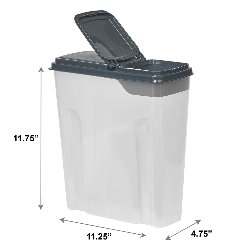 Mainstays 2-Pack Plastic Cereal Keeper Storage Containers, Kitchen Pantry Organizer Canisters for Cereal and Dry Food Storage, 24 Cup Capaci - Image 3